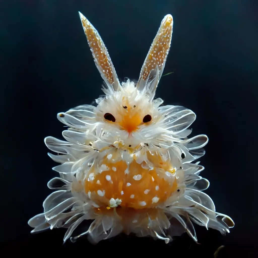 Orangeand White Sea Slug Background