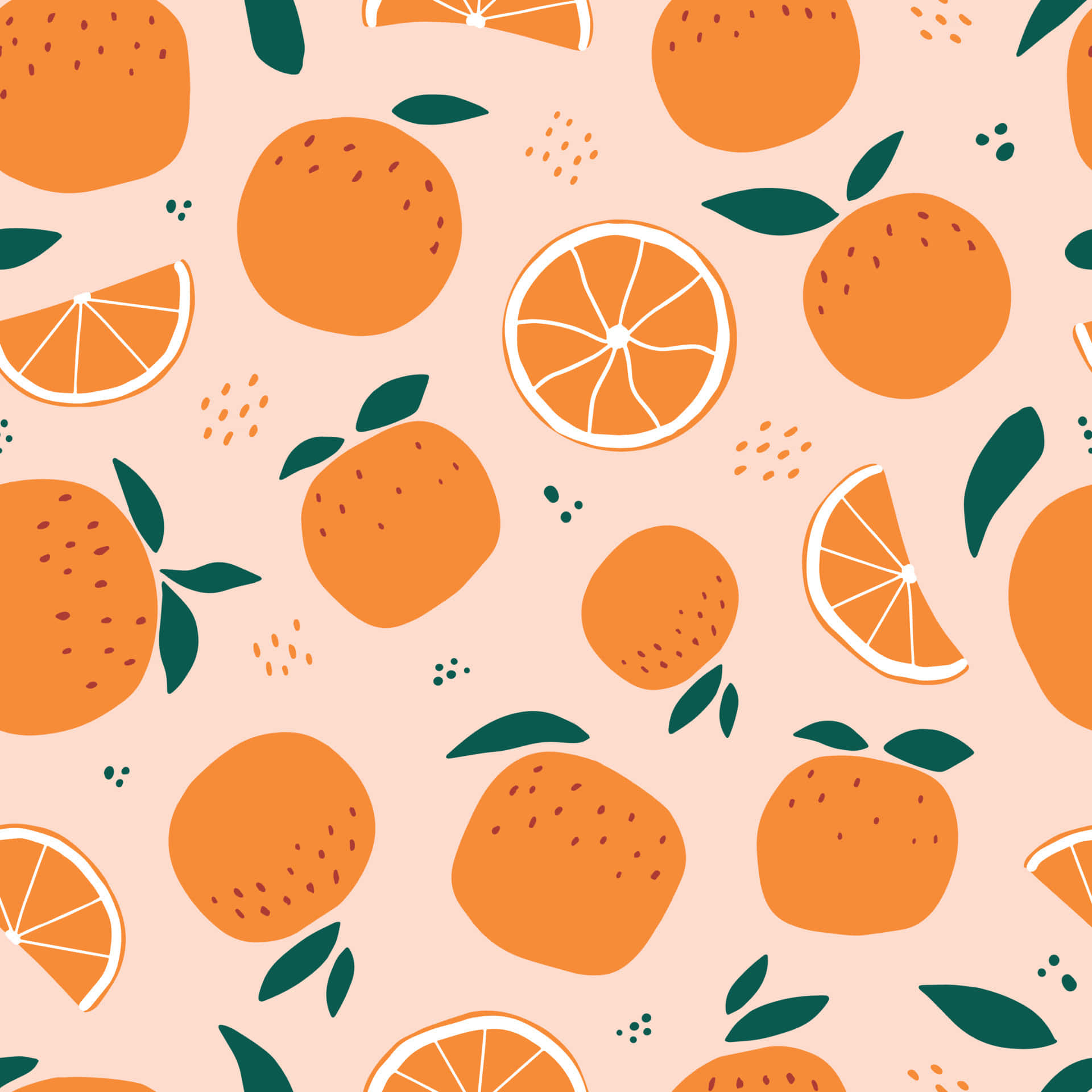 Oranges Are On A Pink Background Background