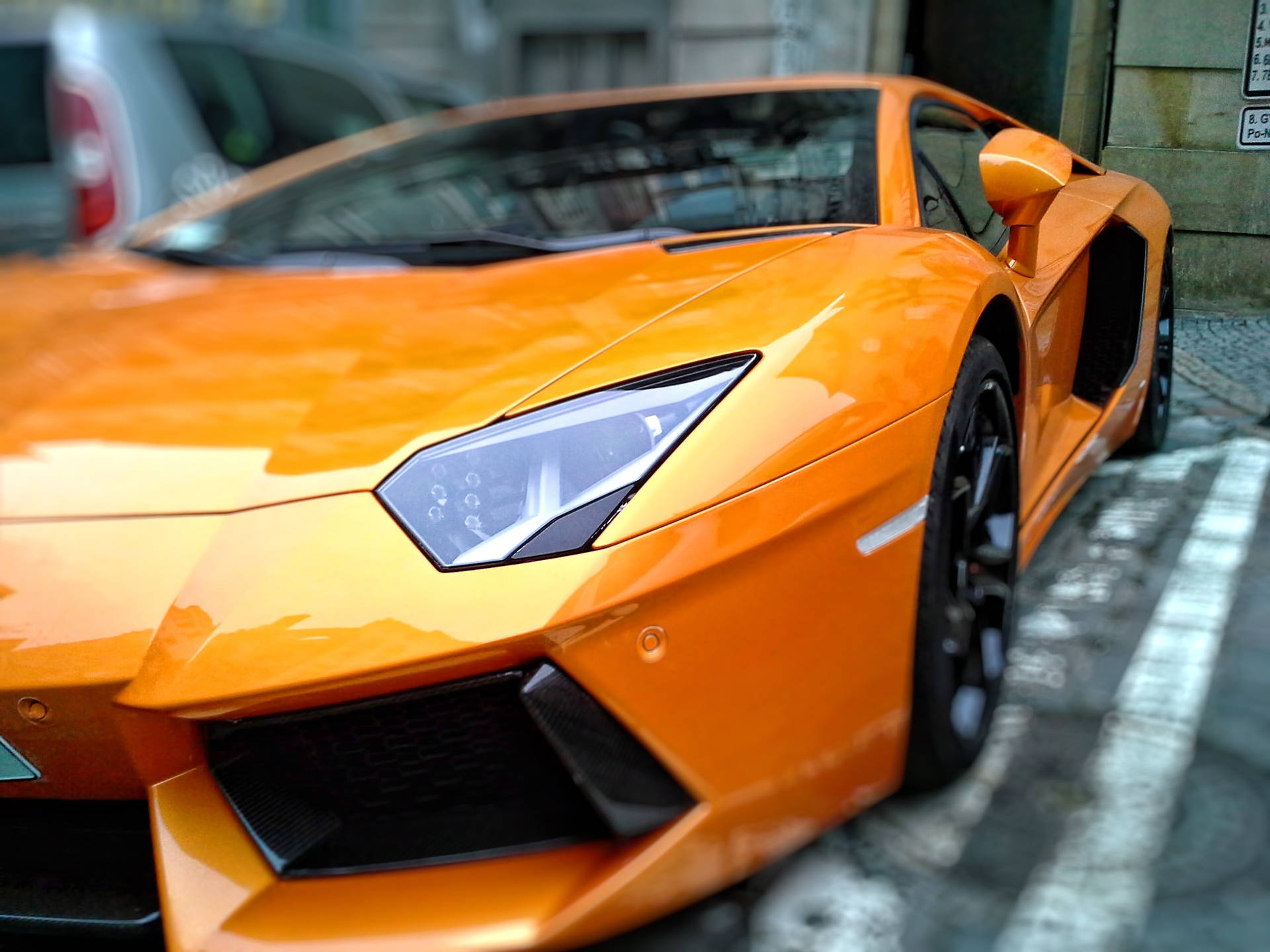 Orangey Metallic Best Car Choice Background