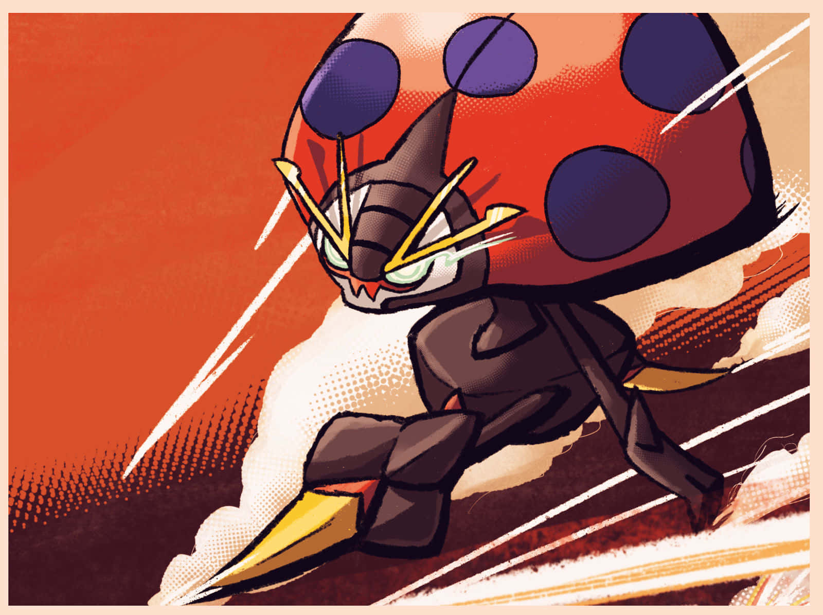 Orbeetle In High-energy Battle Background