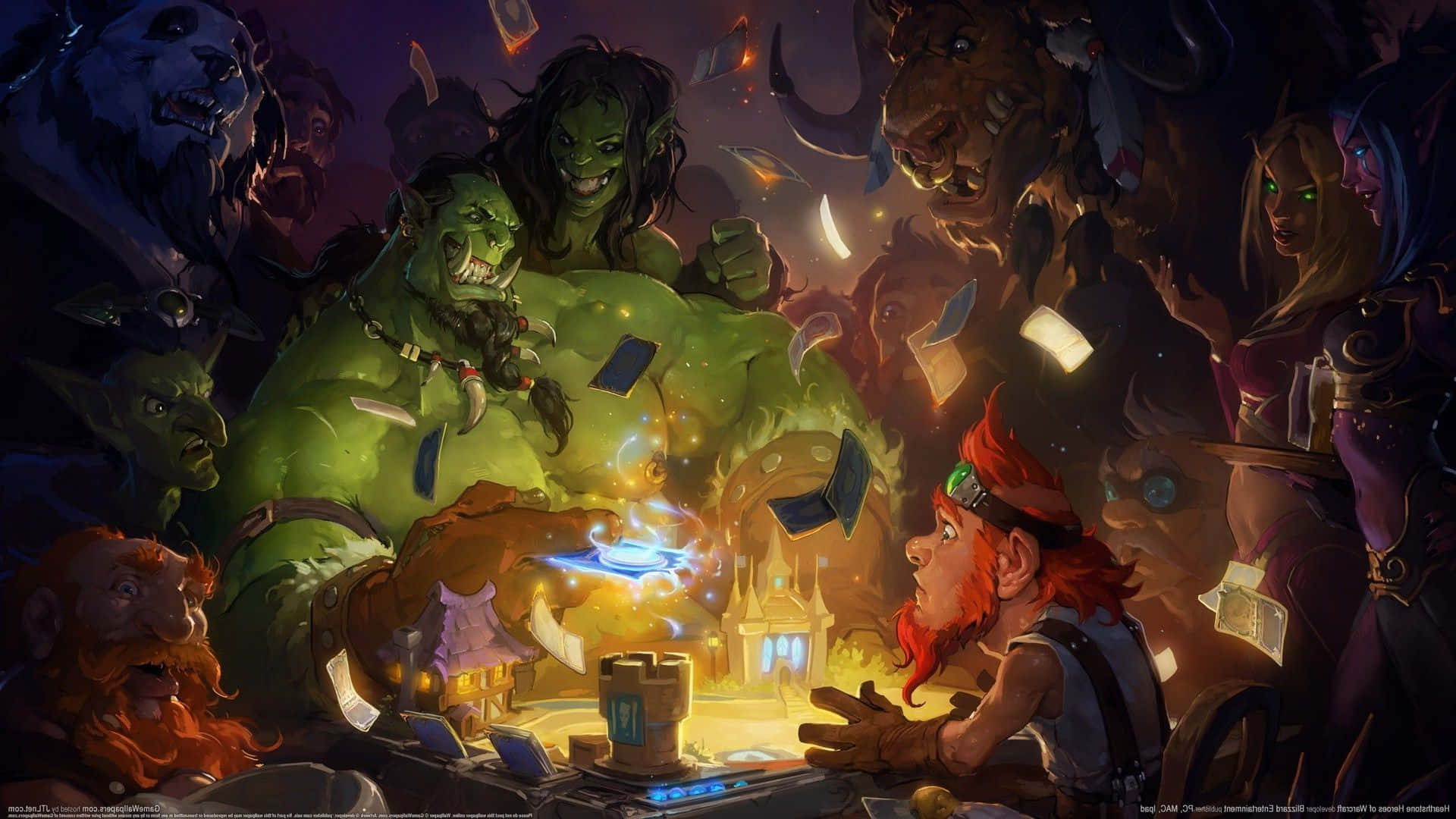 Orc Playing The Card Game Hearthstone Desktop Background