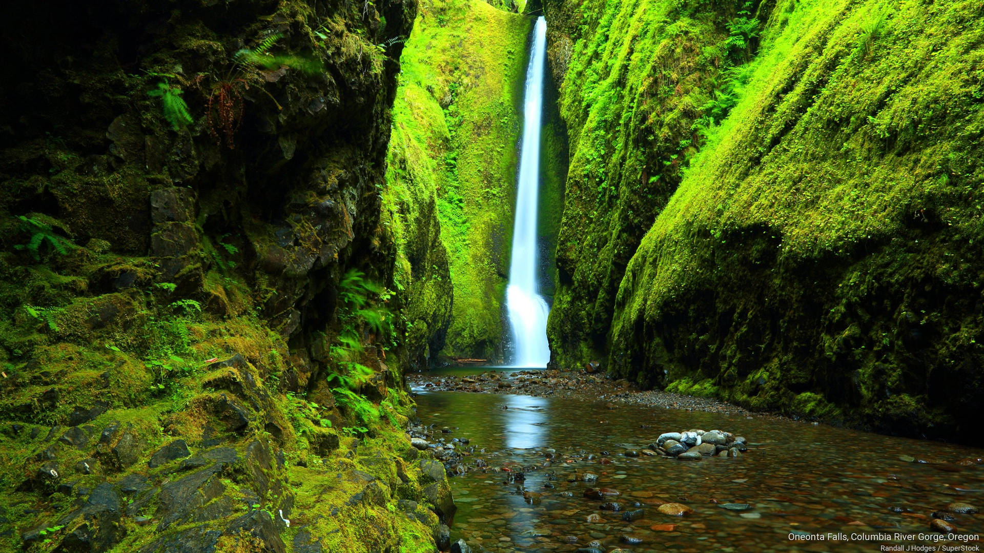 Oregon Oneonta Gorge Falls Background