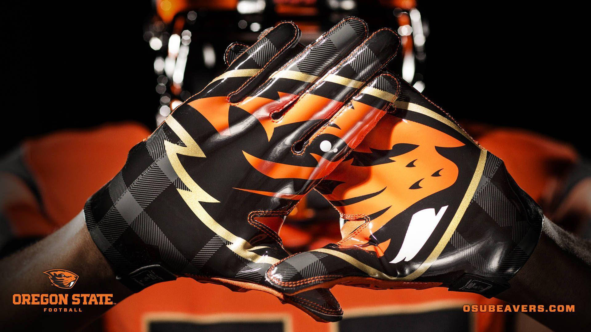 Oregon State University Beaver Gloves Background