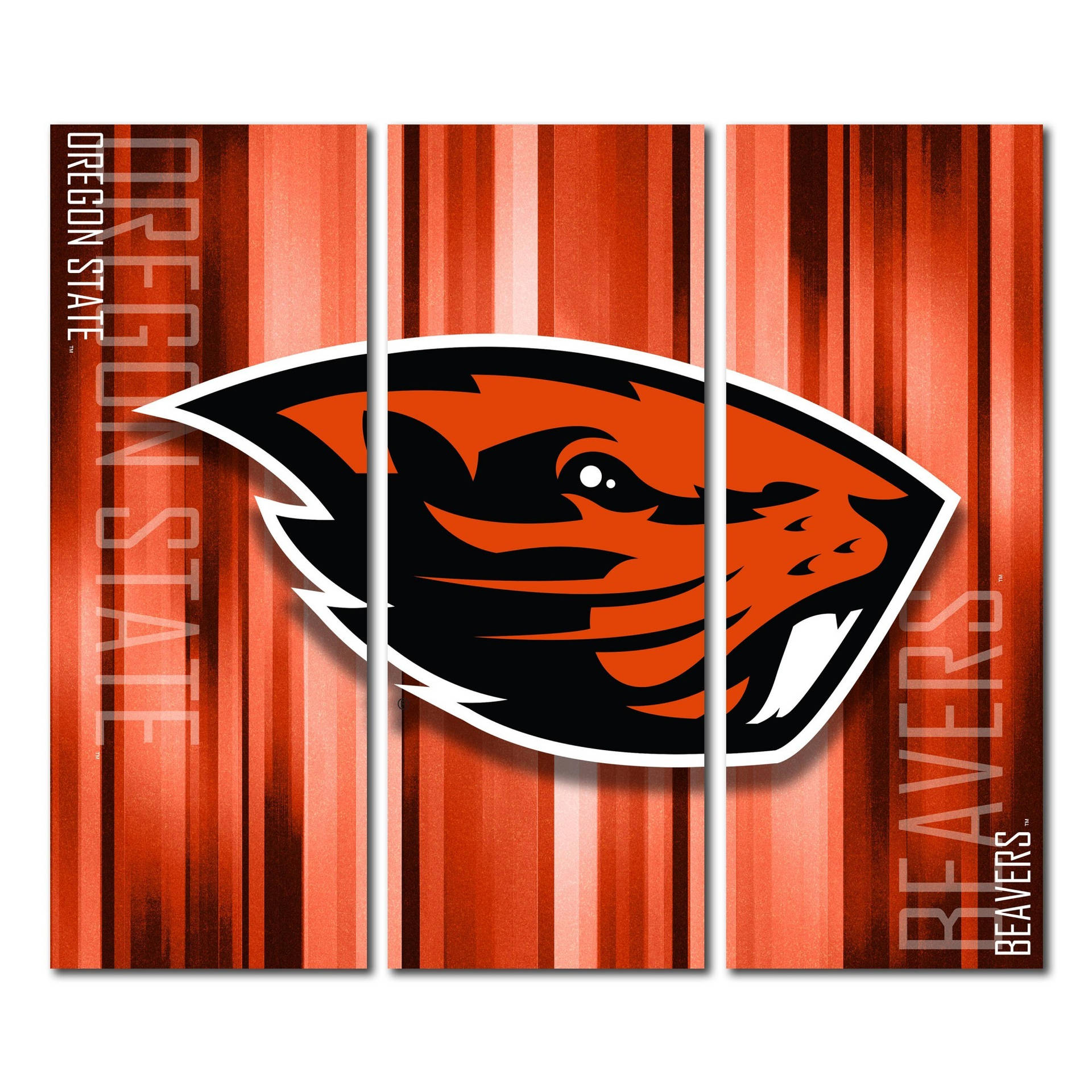 Oregon State University Beaver Logo Orange Background