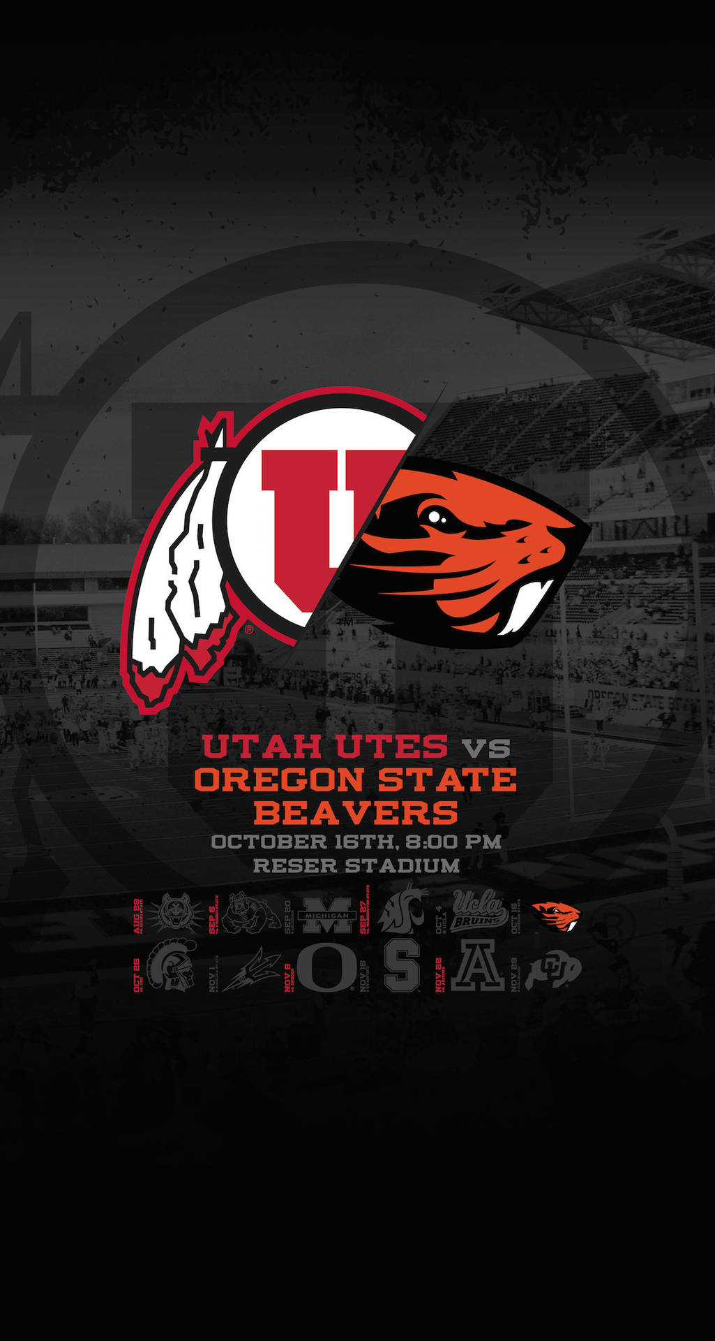 Oregon State University Beavers Vs Utes Background