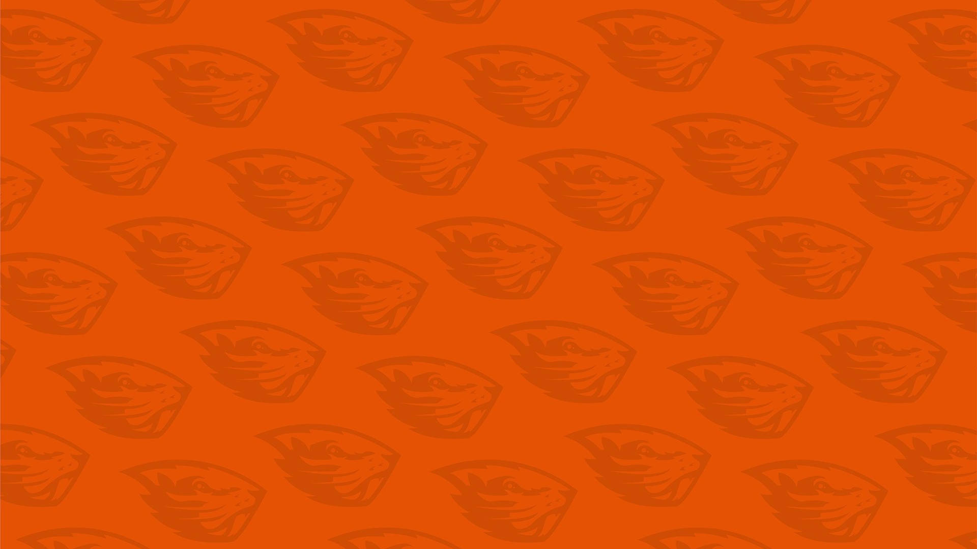 Oregon State University Orange Beaver Pattern Background