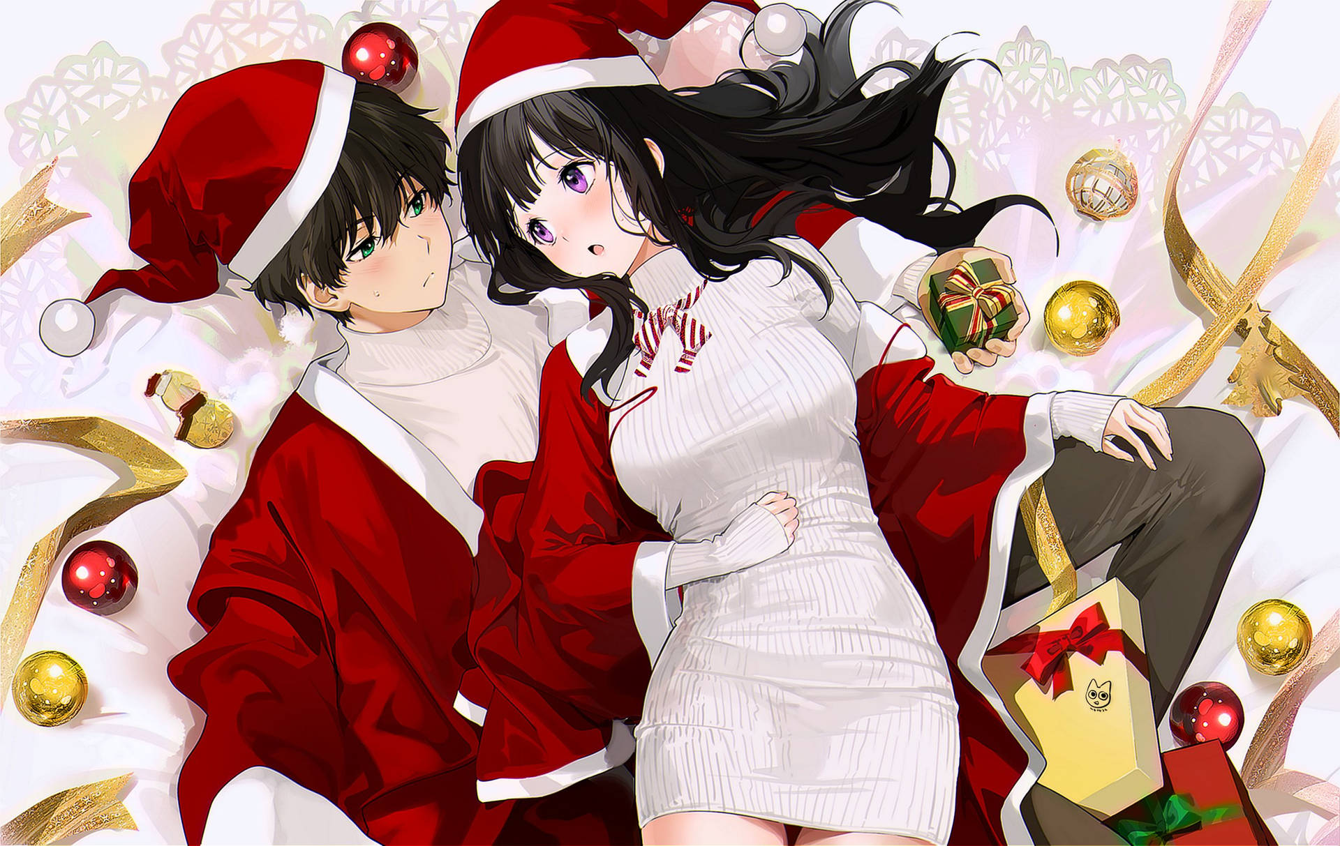Oreki Houtarou With Eru Chitanda Christmas