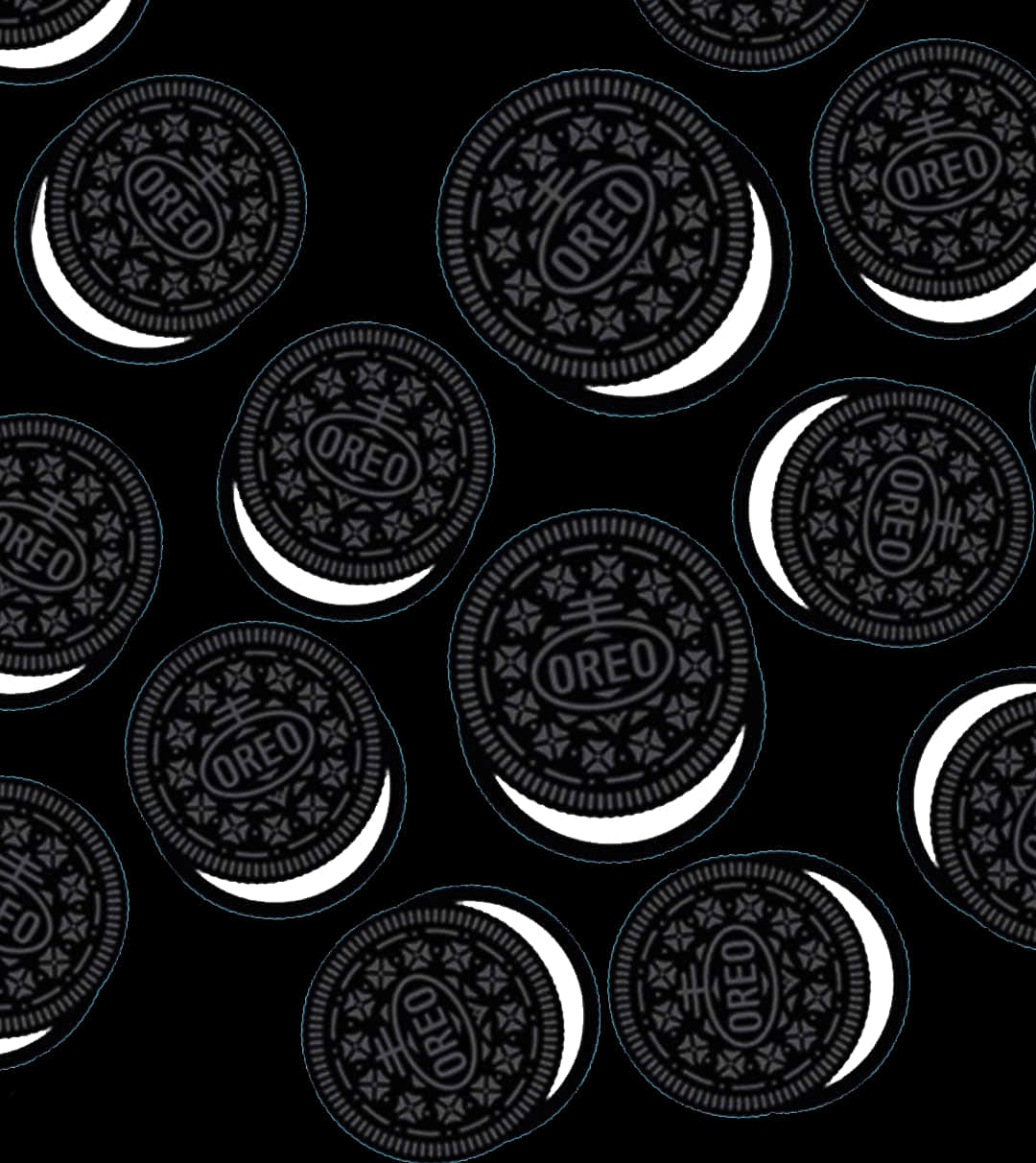 Oreo Cookies On A Black Background Background