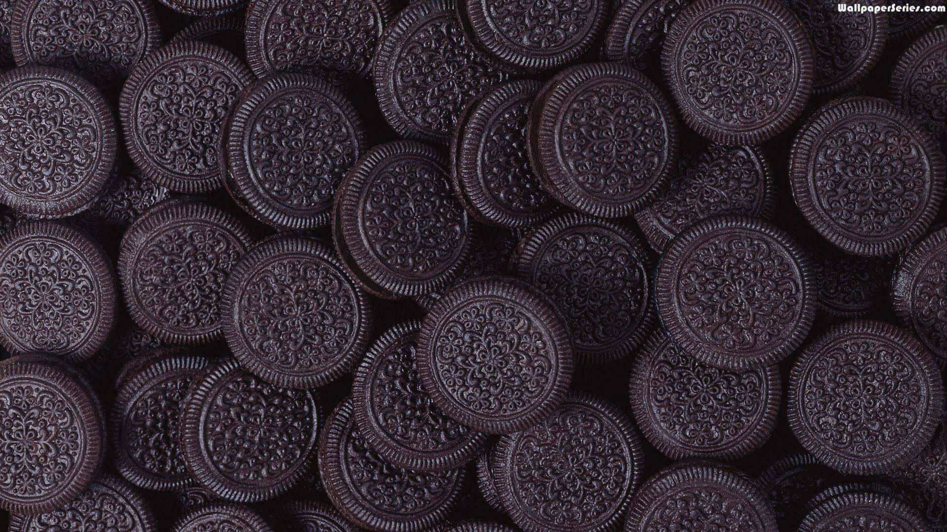 Oreo Cookies On A Black Background Background