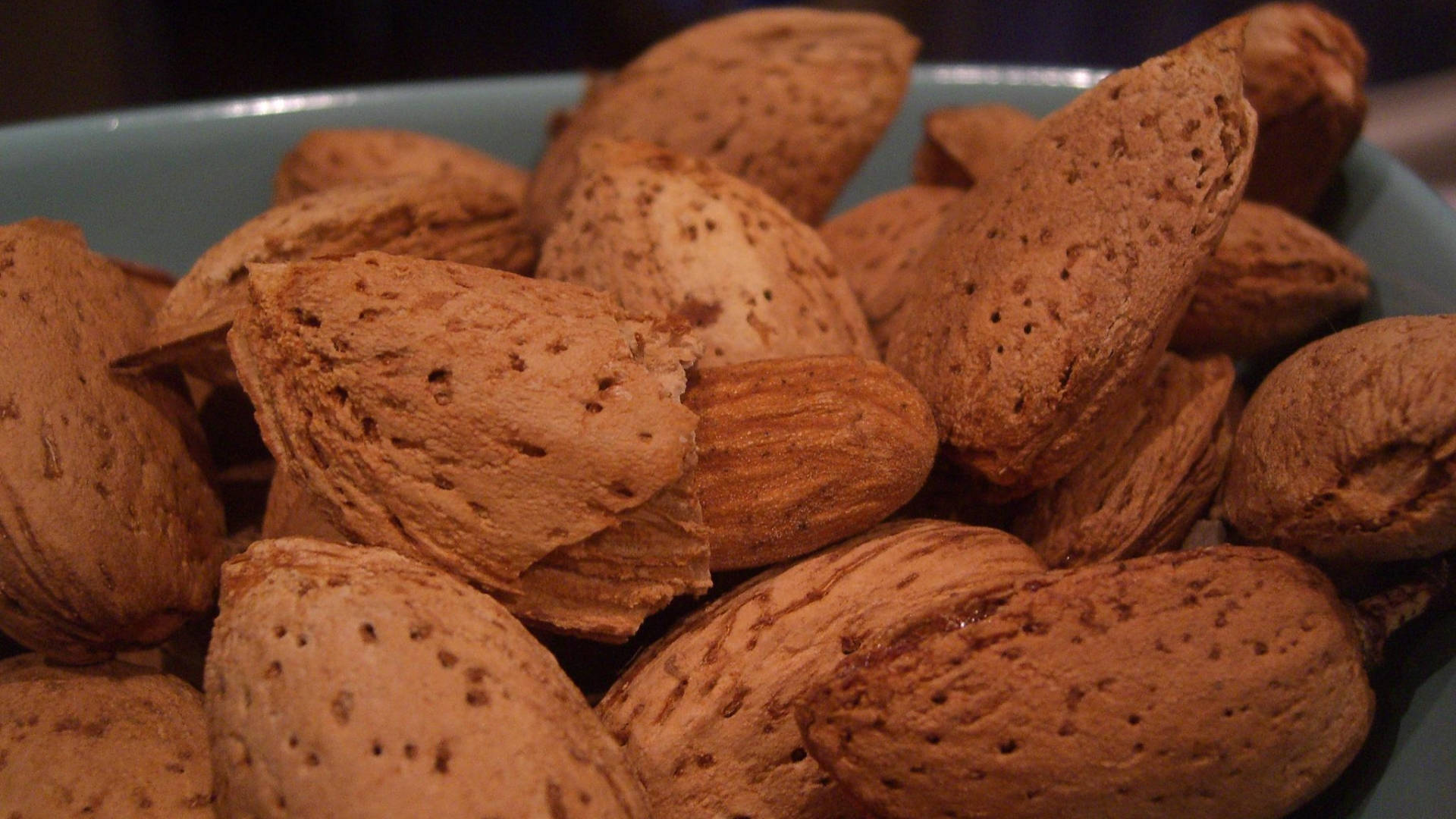 Organic Almond Nuts Background