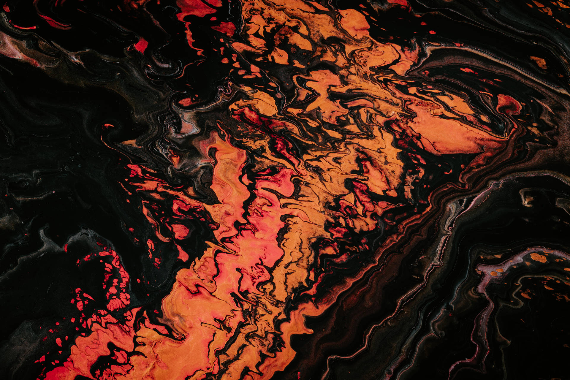 Organic Fluid Curving Dark Abstract Background