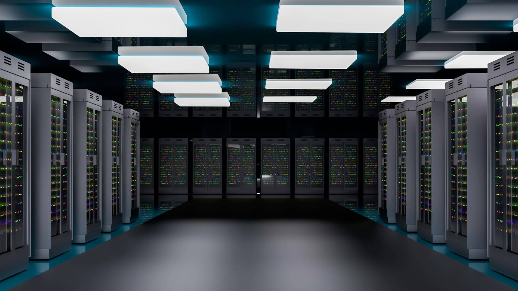 Organized Data Center Room Background