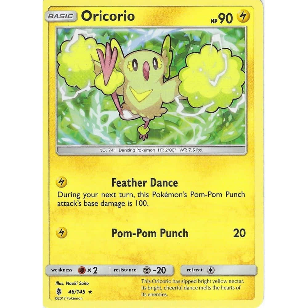 Oricorio Pom-pom Card Background