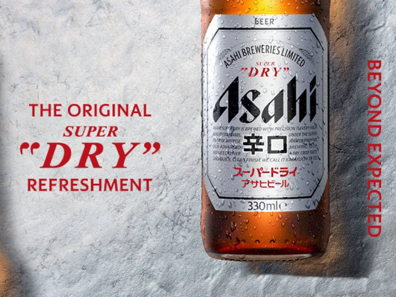 Original Asahi Super Dry Refreshment Background