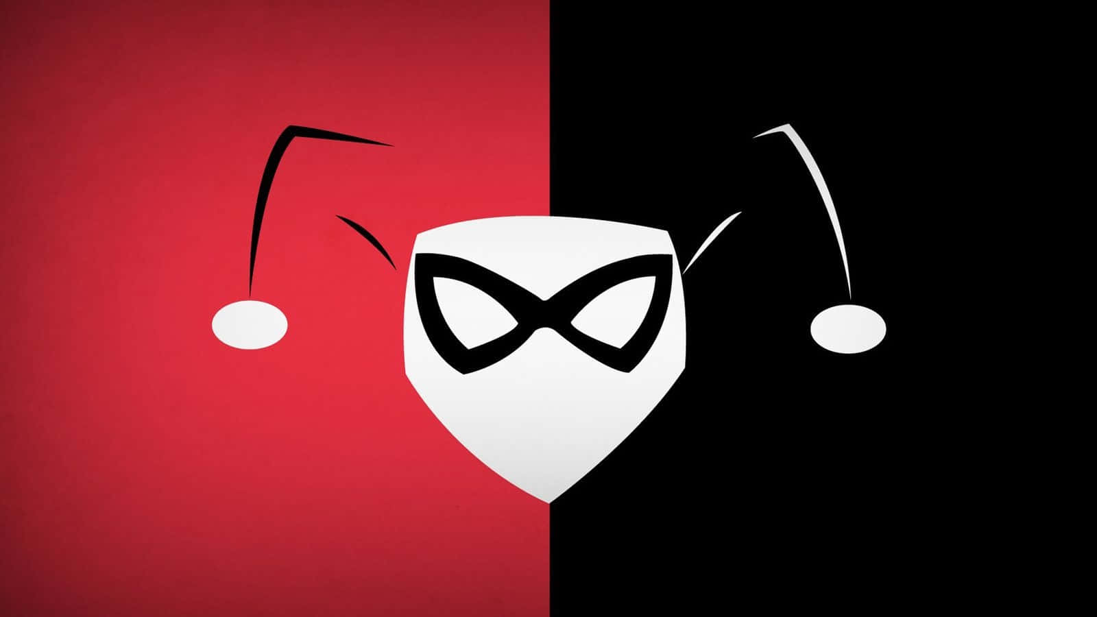 Original Harley Quinn Head Profile Vector Art Background