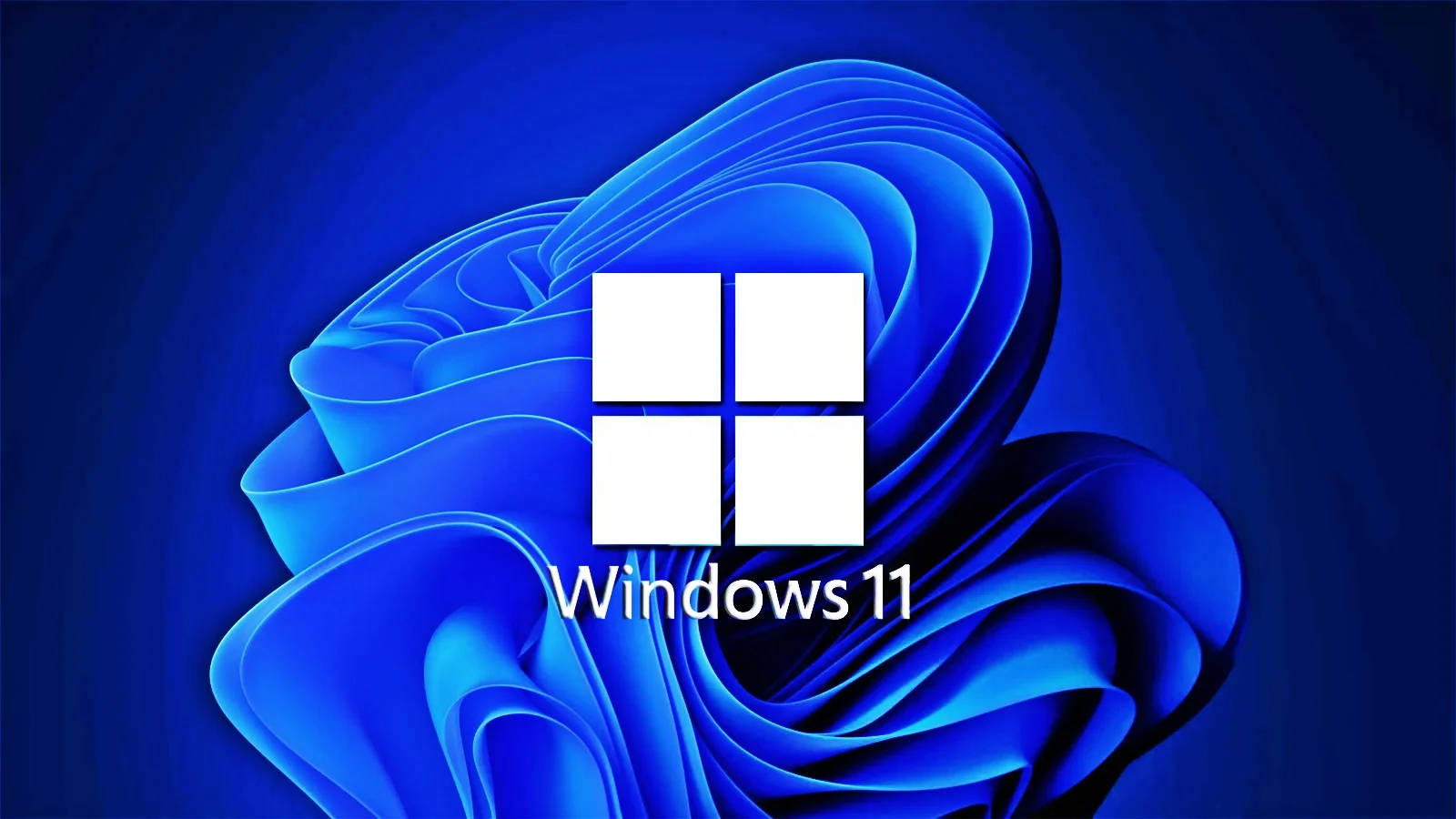 Original Windows 11 Blue Ribbon Wallpaper Background