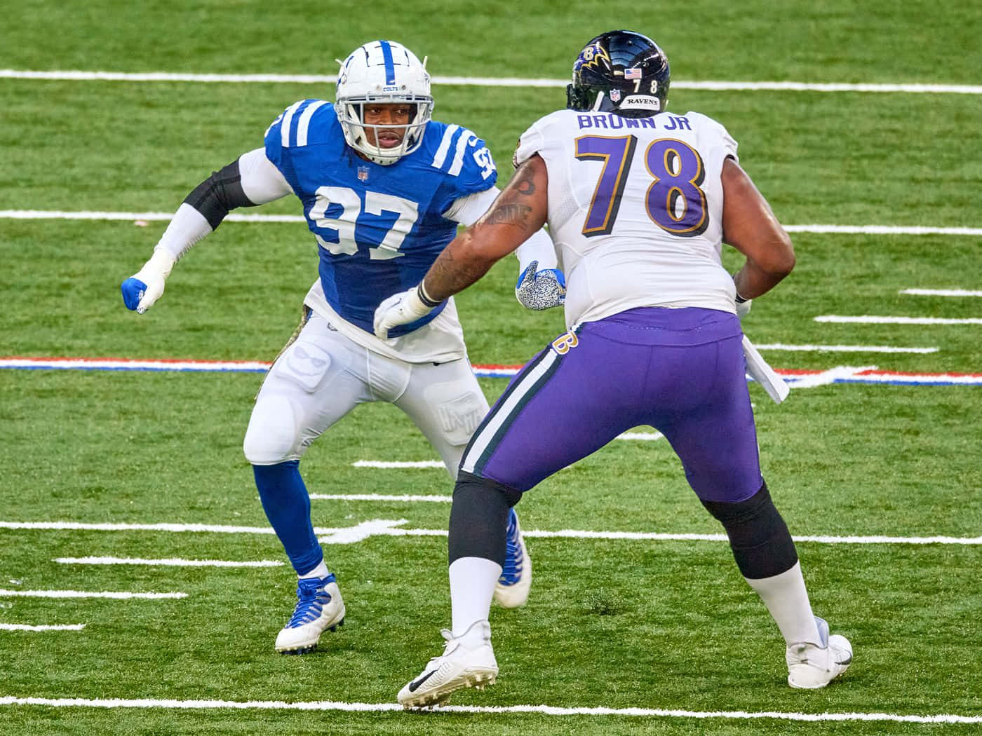 Orlando Brown Jr. Baltimore Against The Indianapolis Colts. Background