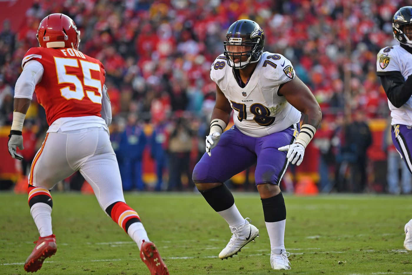 Orlando Brown Jr. Baltimore Ravens Against The Kansas City Chiefs Background