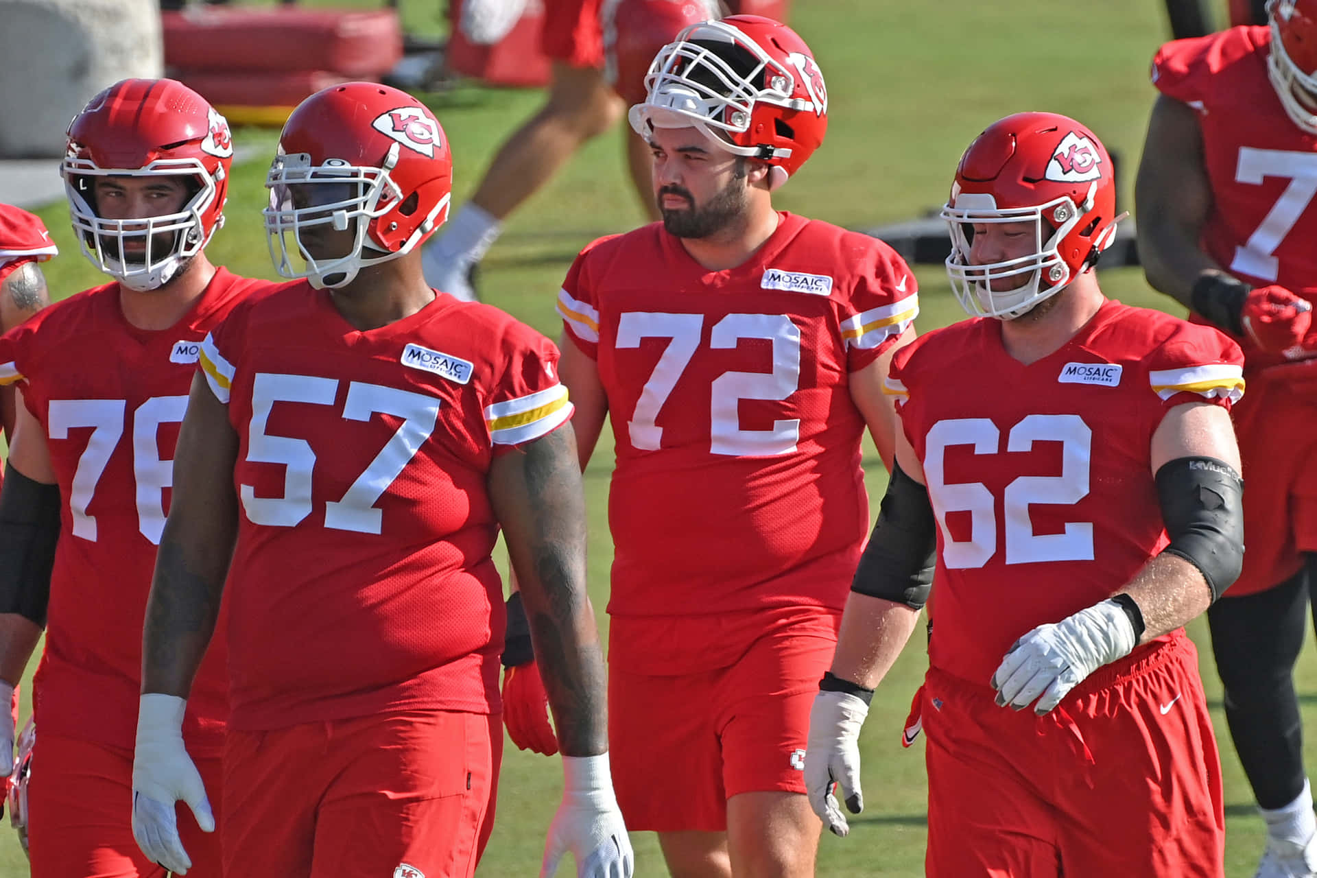 Orlando Brown Jr. Kansas City Chiefs Teammates Background