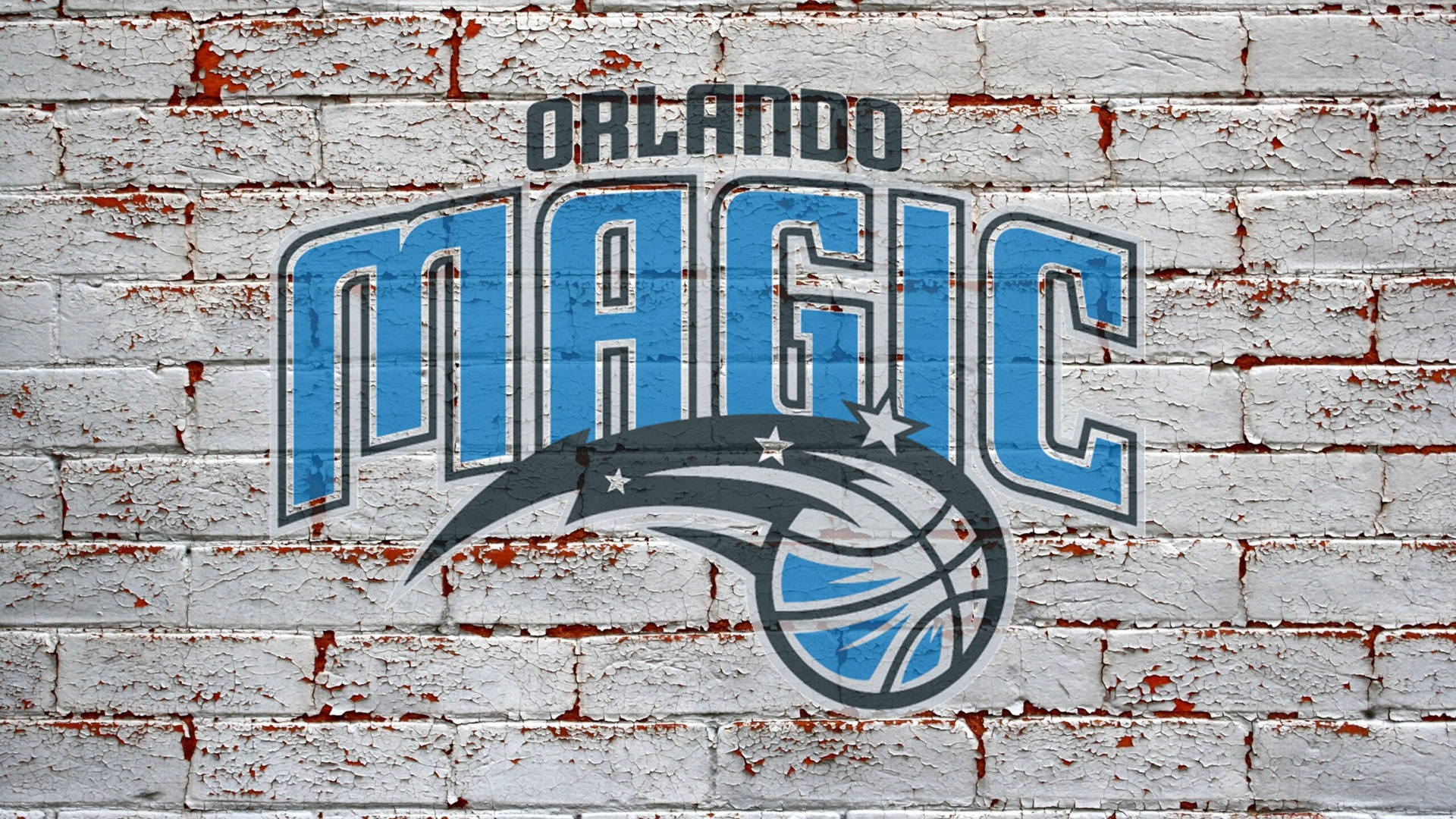 Orlando Magic Logo Against Brick Wall