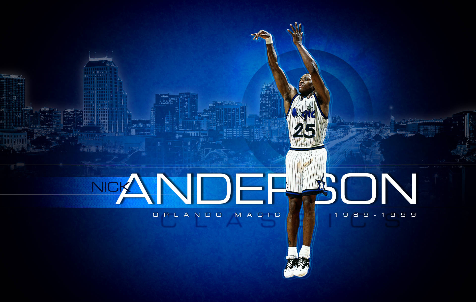 Orlando Magic Nick Anderson Digital Cover Background