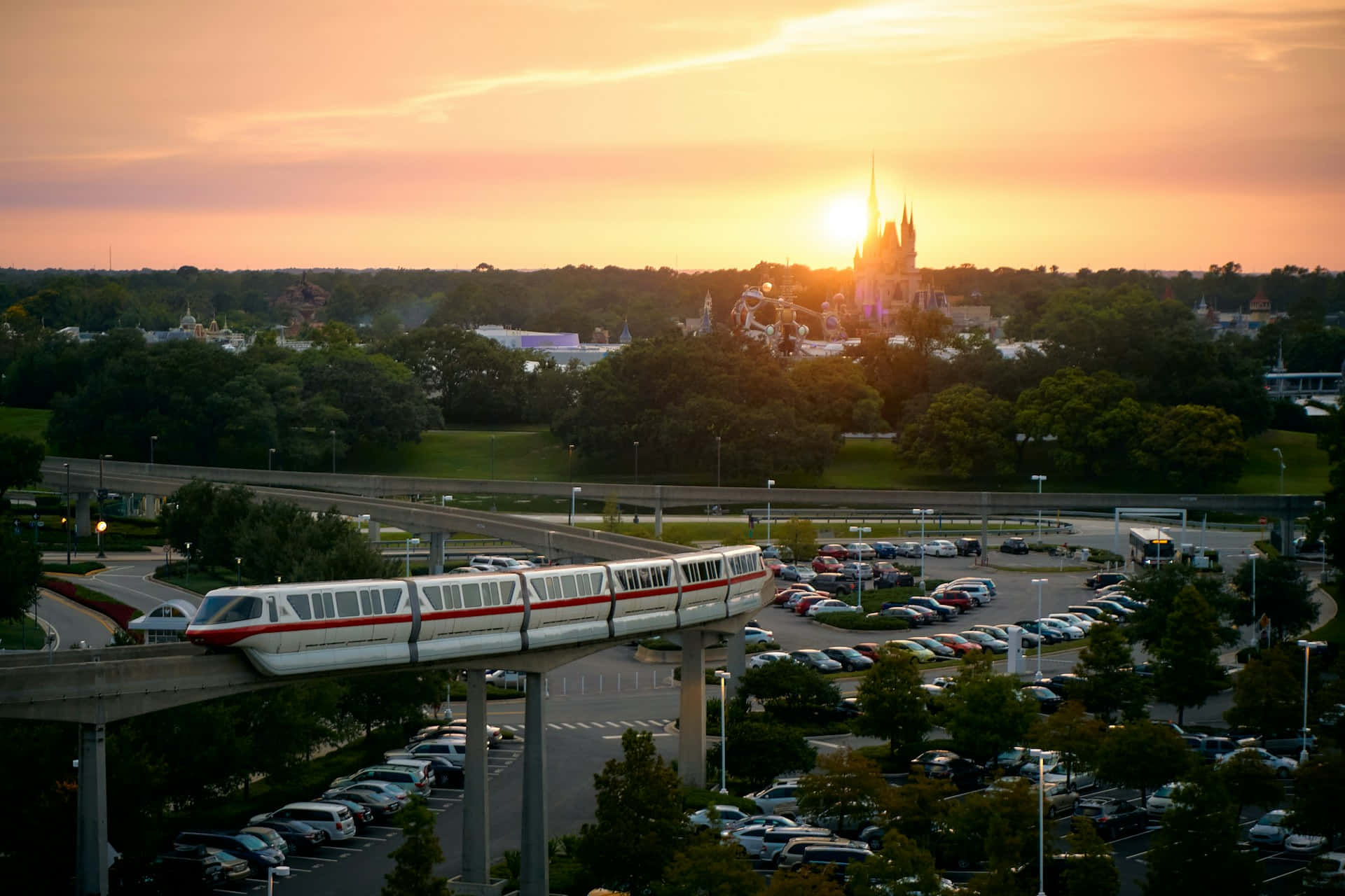 Orlando Monorail Sunset