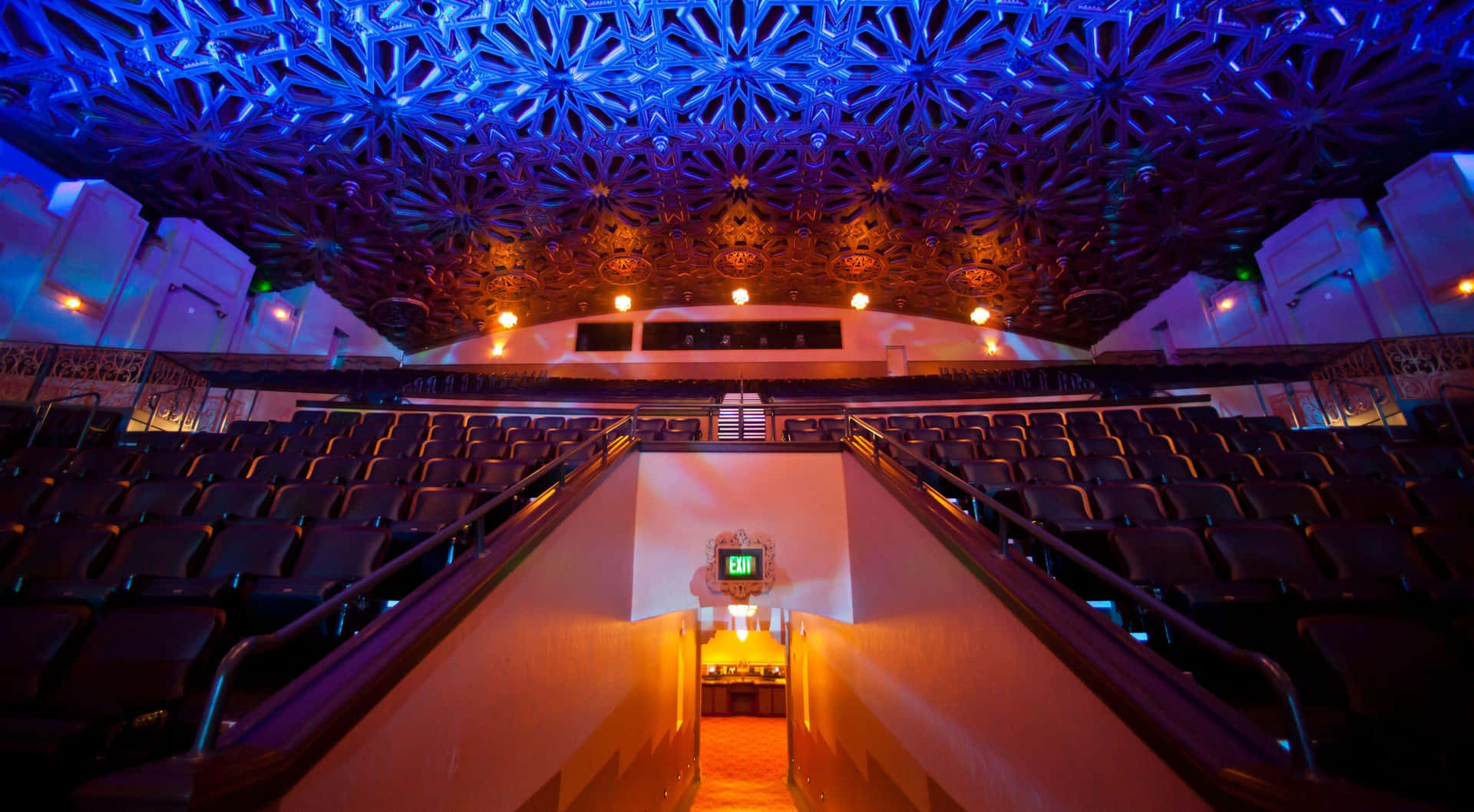 Ornate Cinema Hall Interior Background