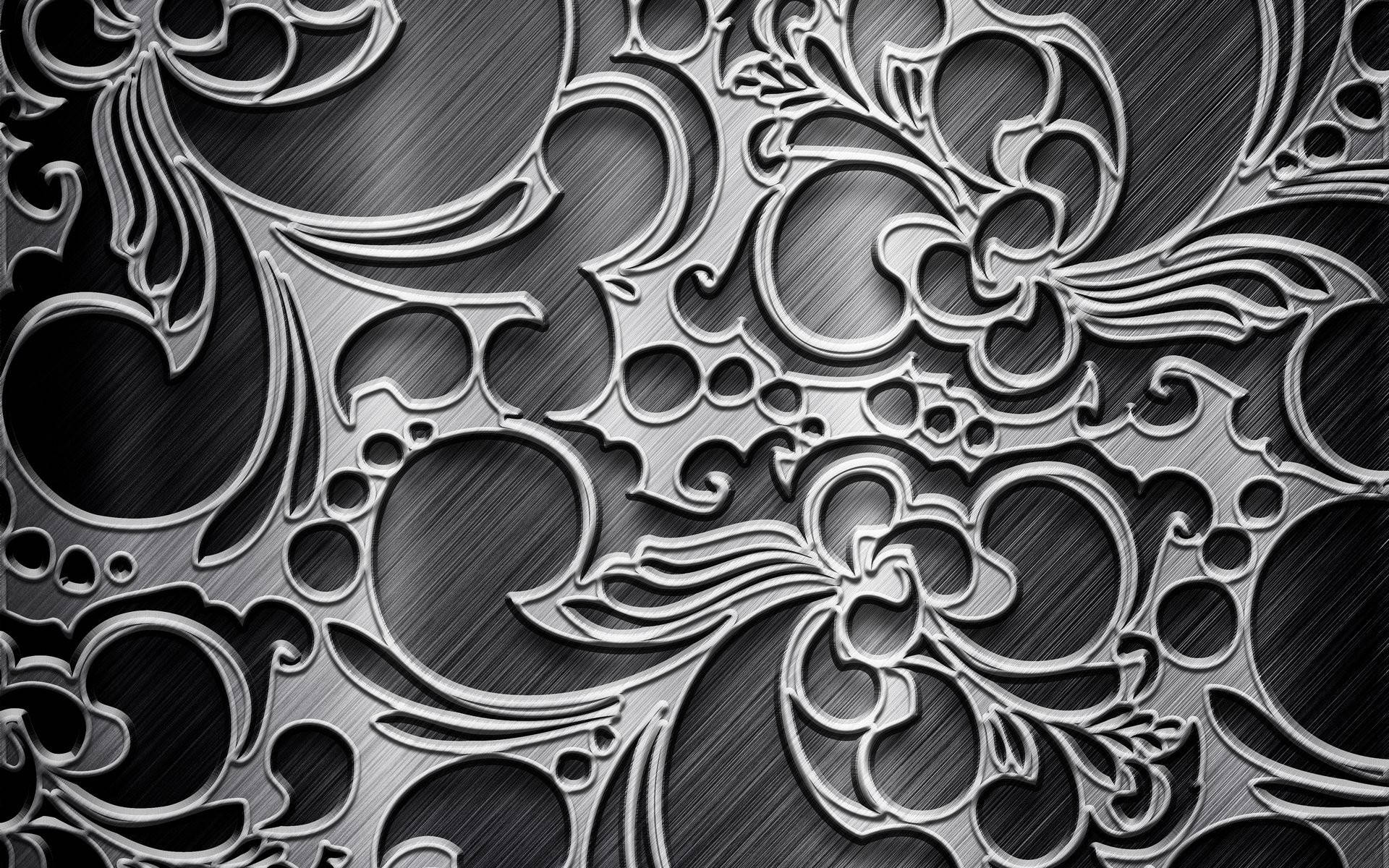 Ornate Patterned Metal Texture Background