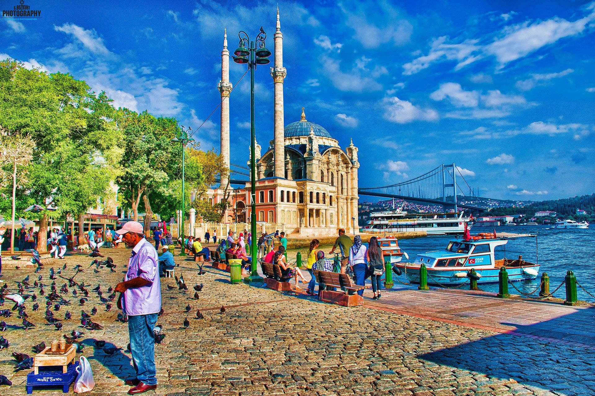 Ortakoy Mosque In Istanbul Background