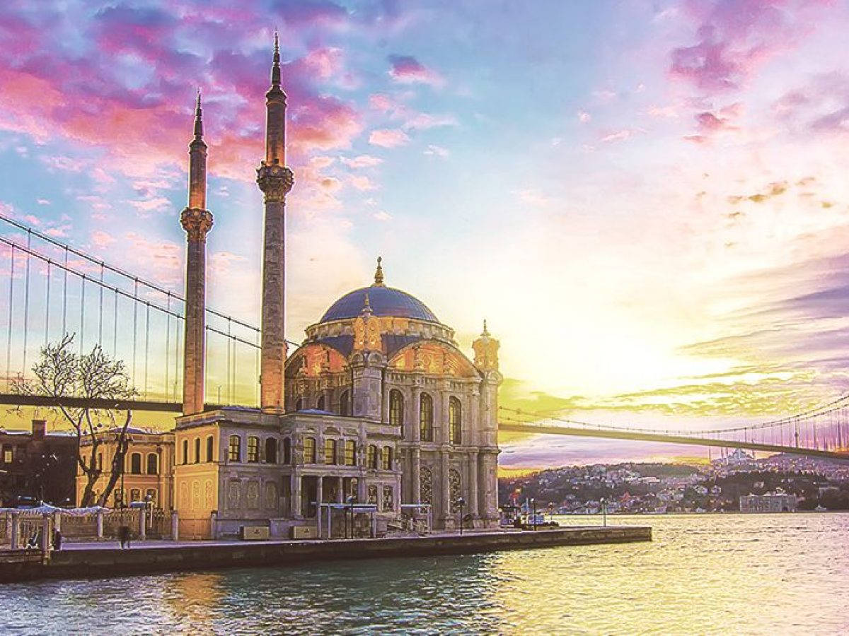 Ortaköy Mosque In Istanbul View Background