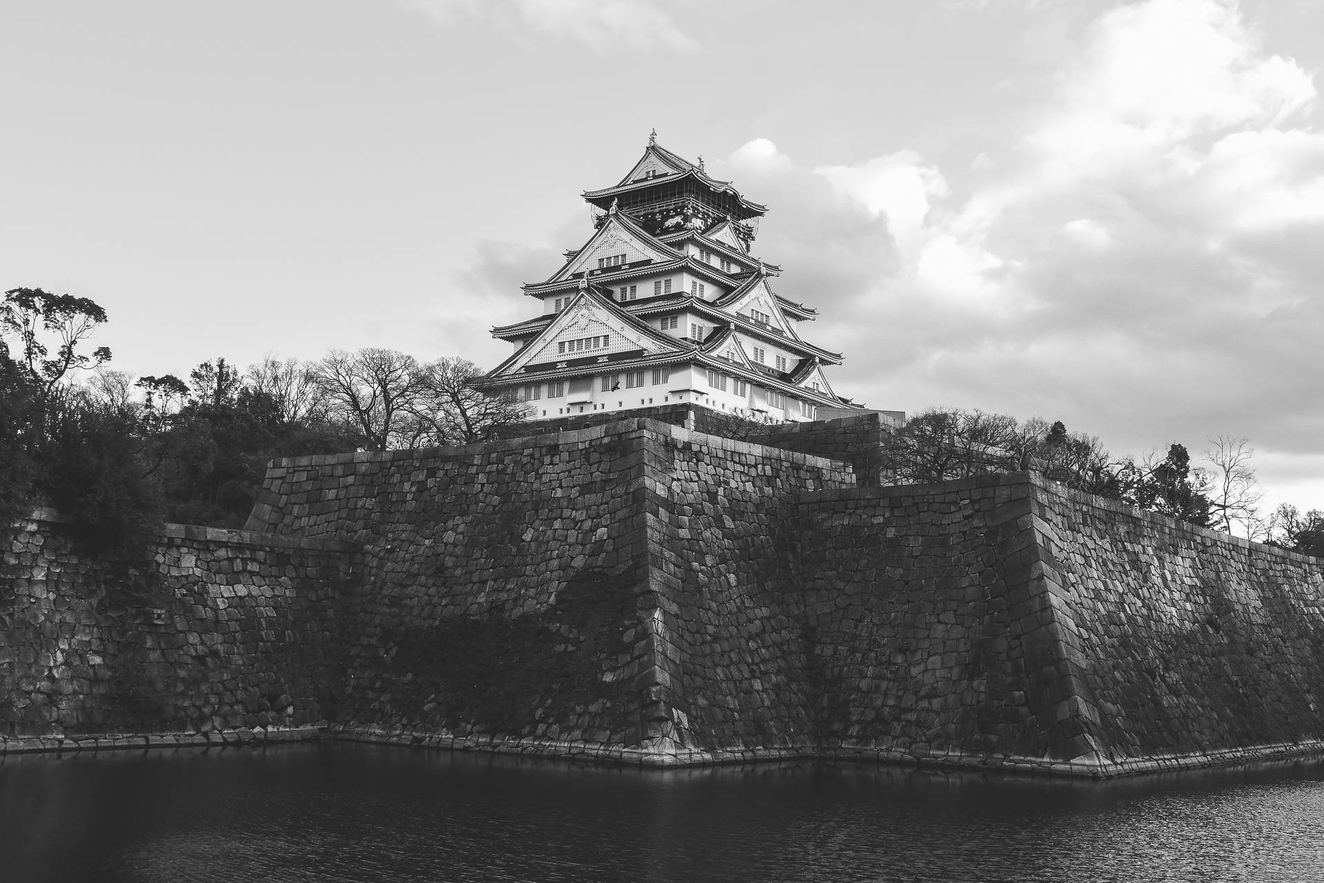 Osaka Castle Historical Vibe Background