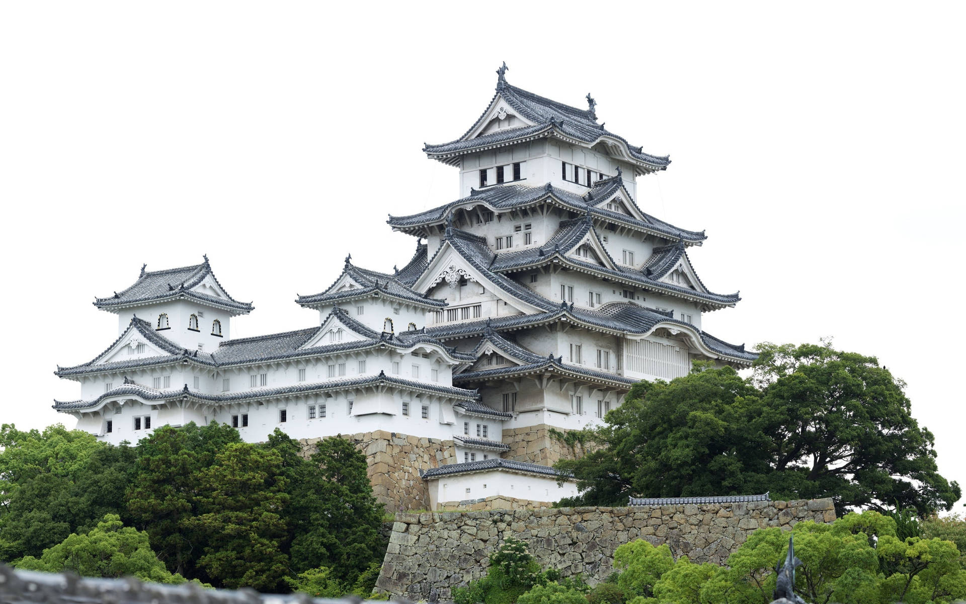 Osaka Castle White Exterior Background