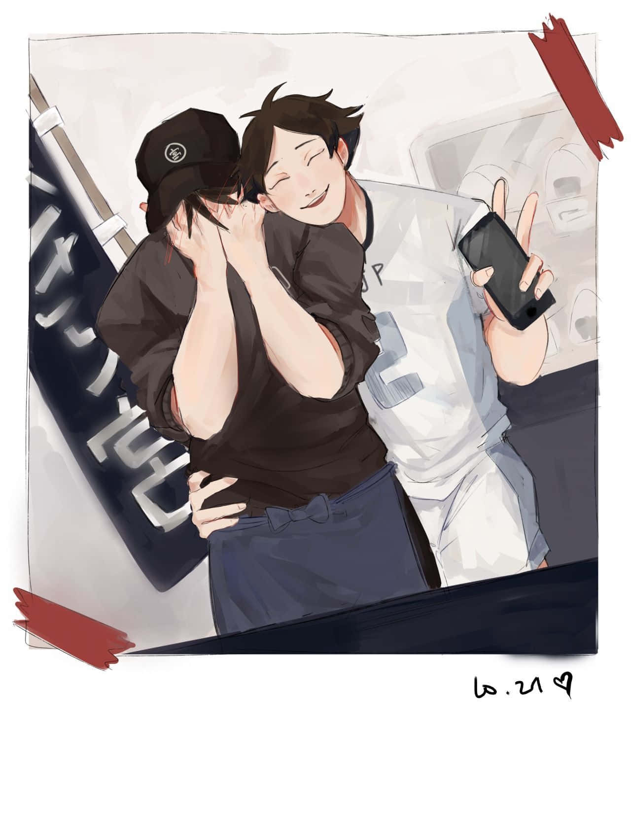 Osamu Miya And Suna Rintarou Digital Art Background