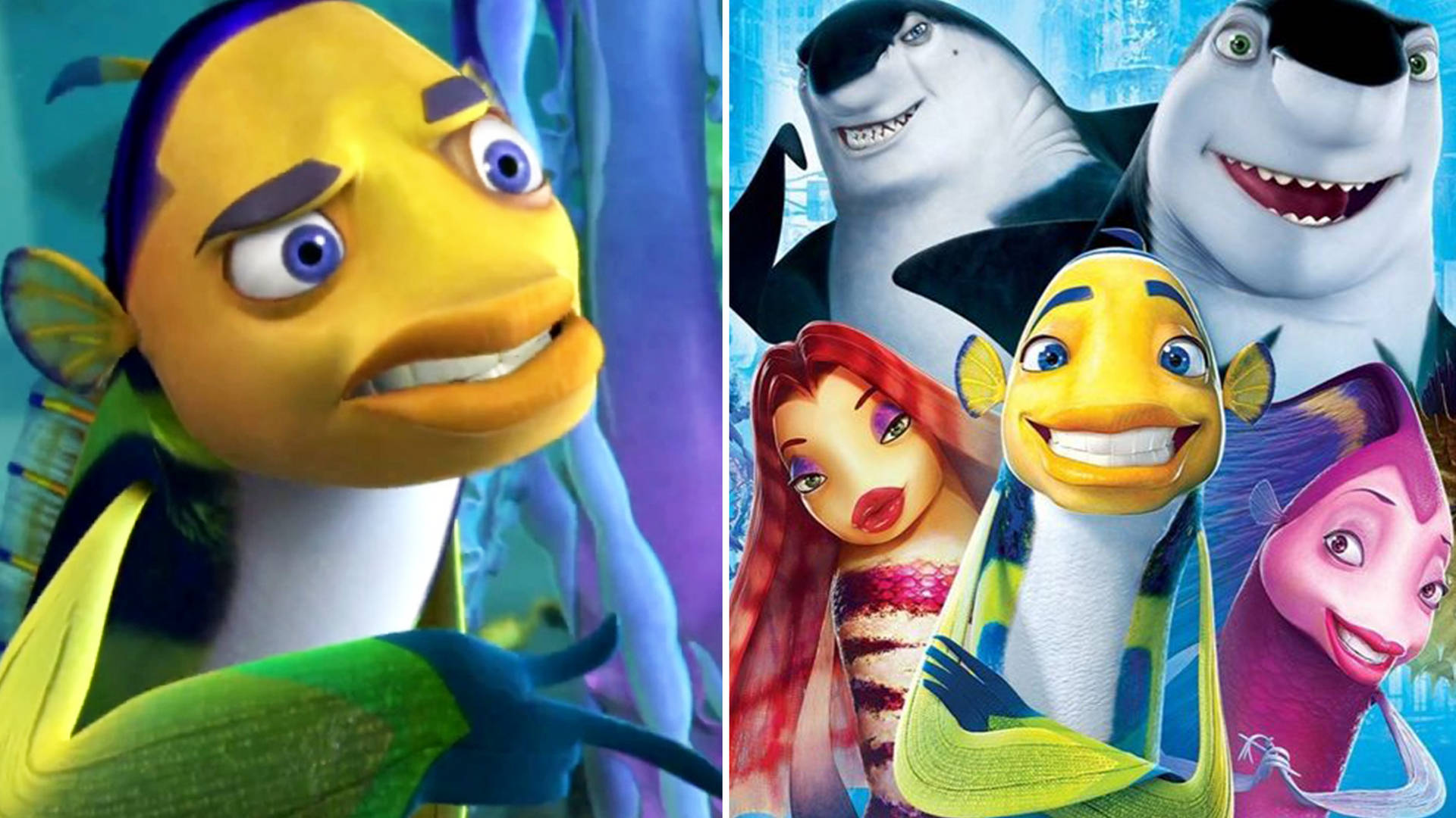 Oscar And Other Characters Shark Tale Background