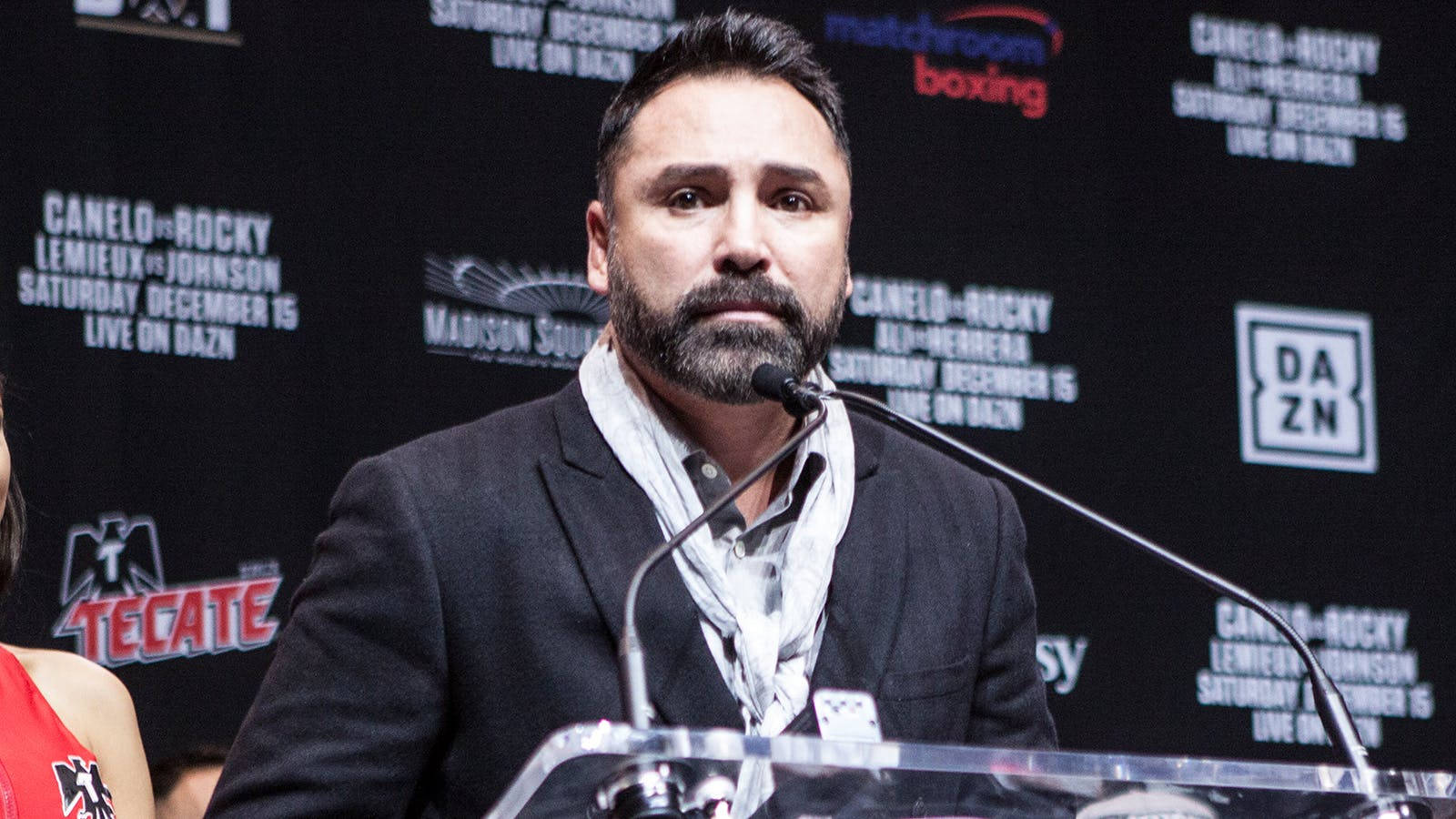 Oscar De La Hoya In A Press Con