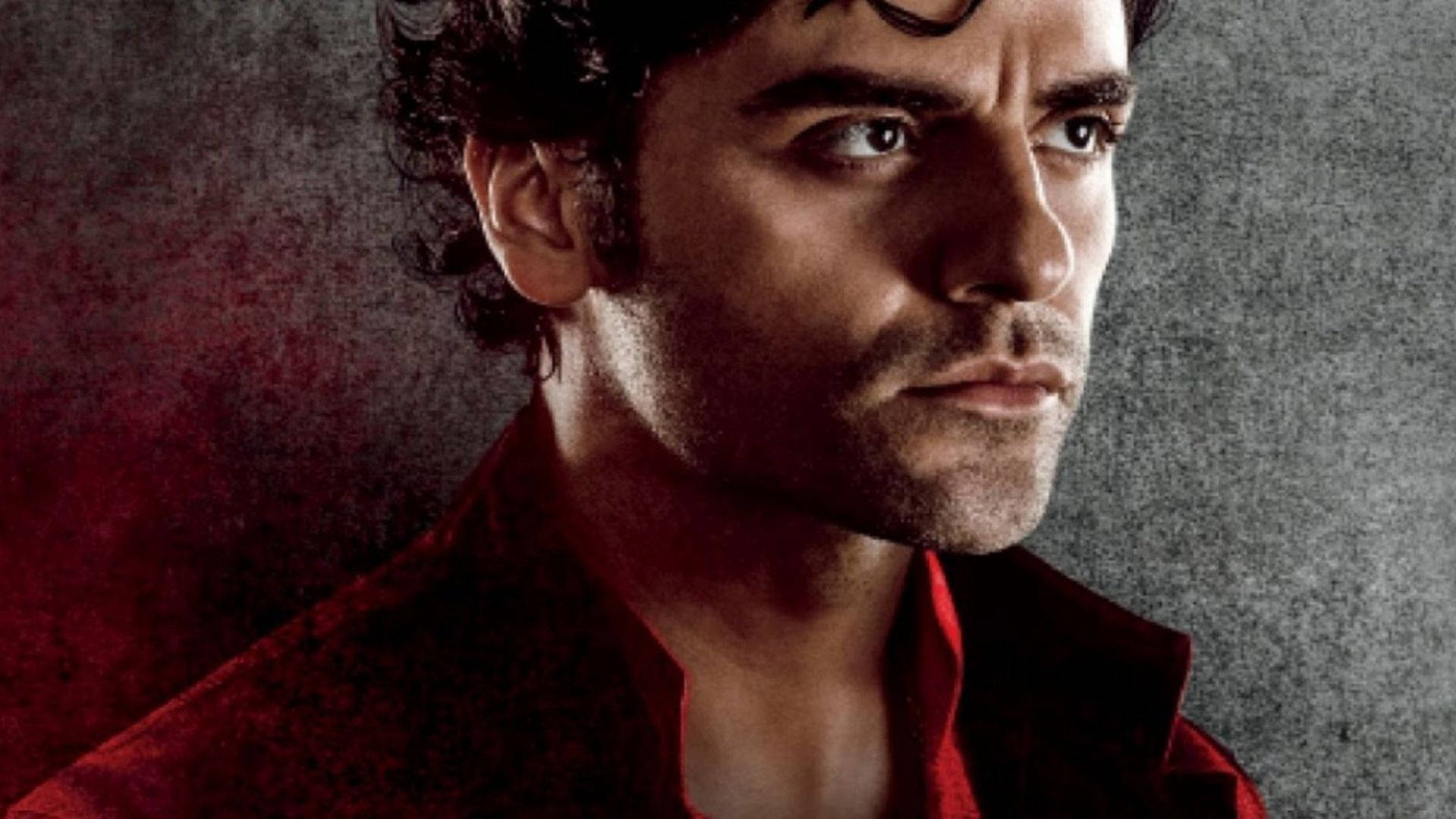 Oscar Isaac In A Red Suit