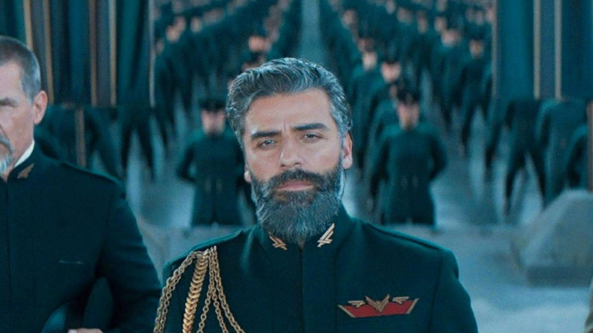 Oscar Isaac In His Notable Military Role Background