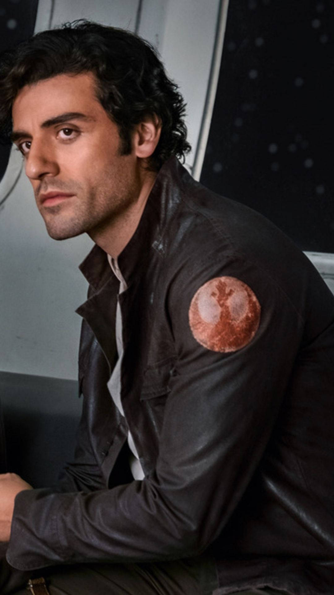 Oscar Isaac In Leather Jacket Background