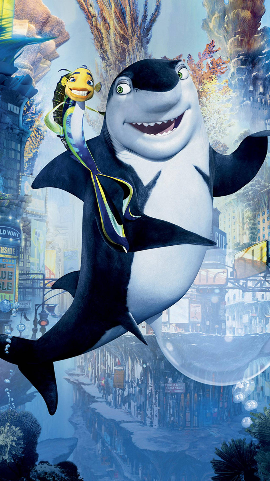 Oscar With Lenny Shark Tale Background