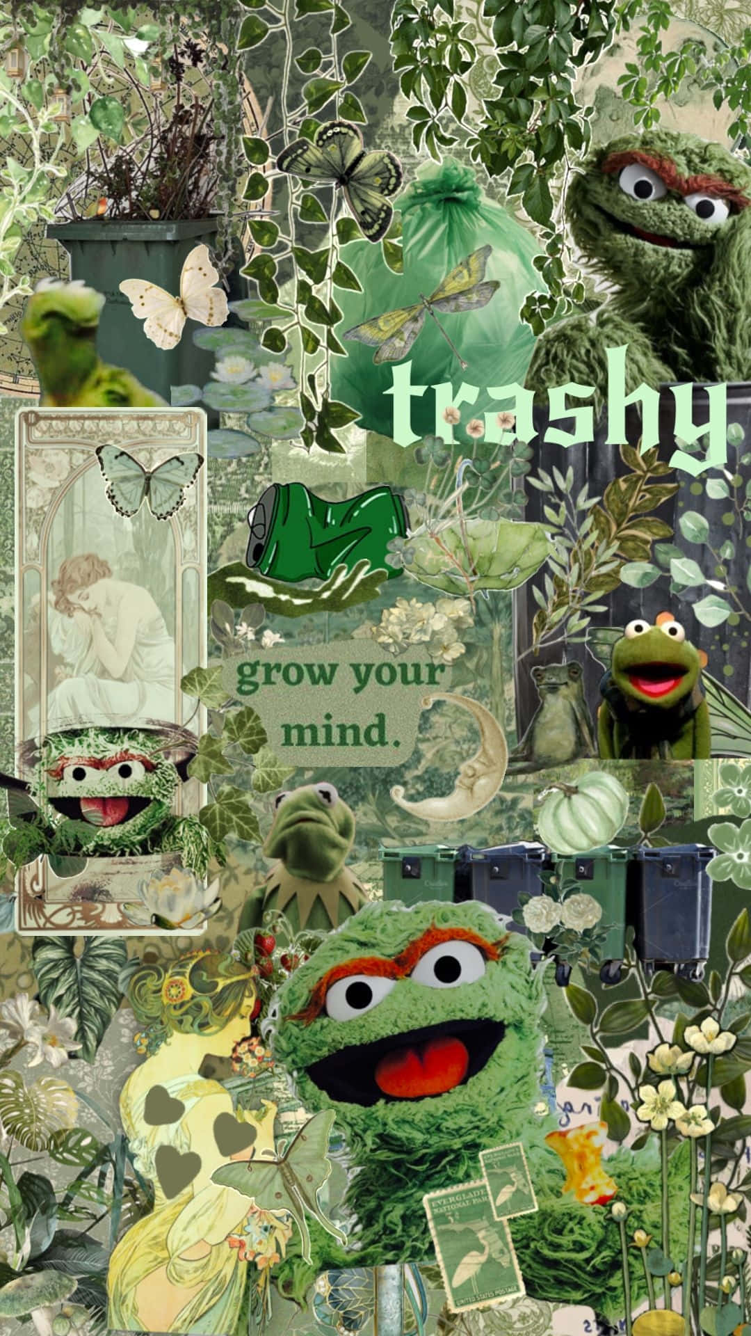 Oscarthe Grouch Collage Art