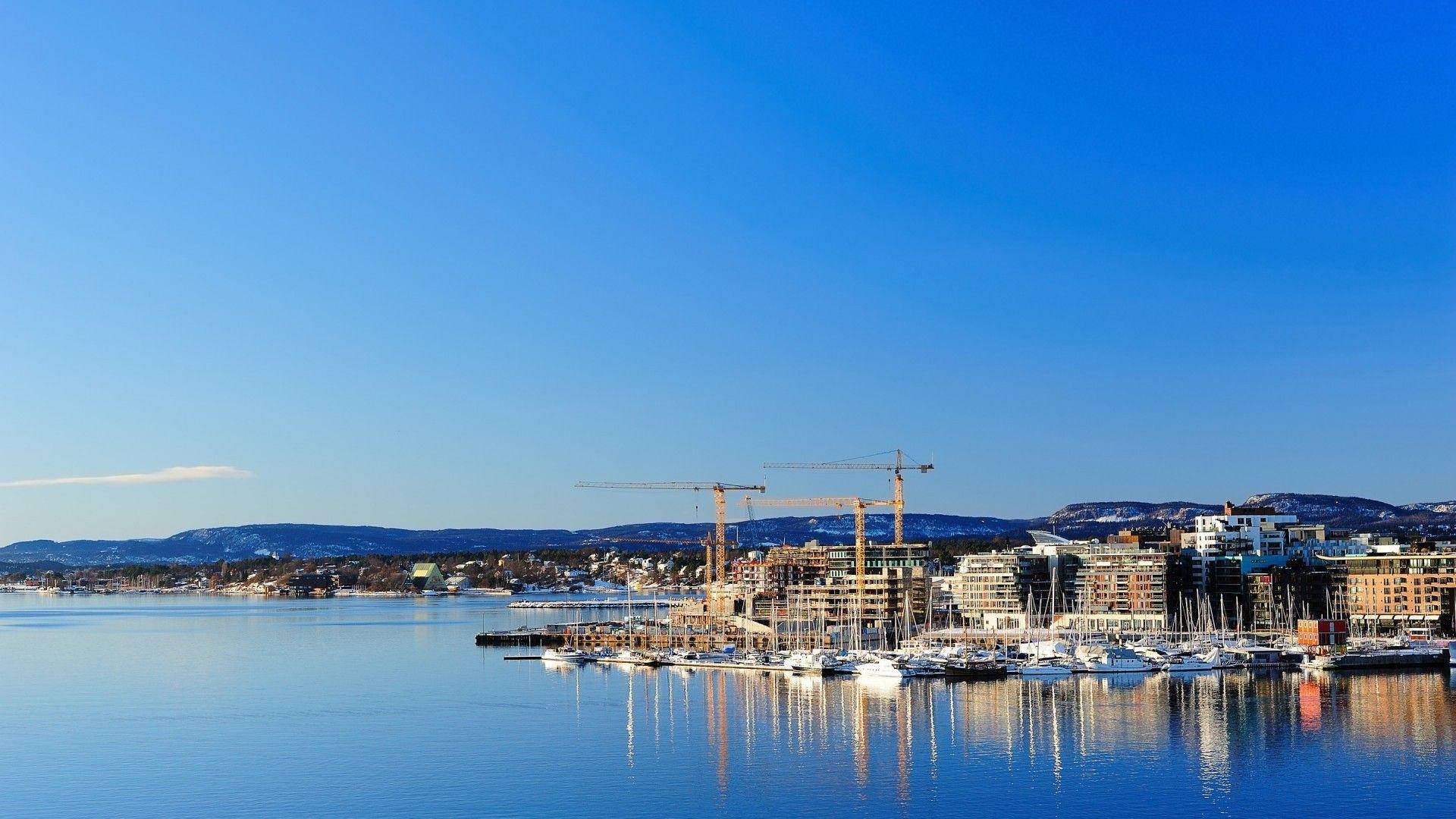 Oslo Boats Sunny Background