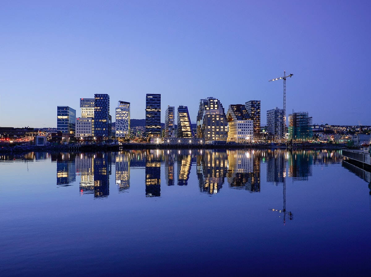 Oslo Calm Cityscape River Background