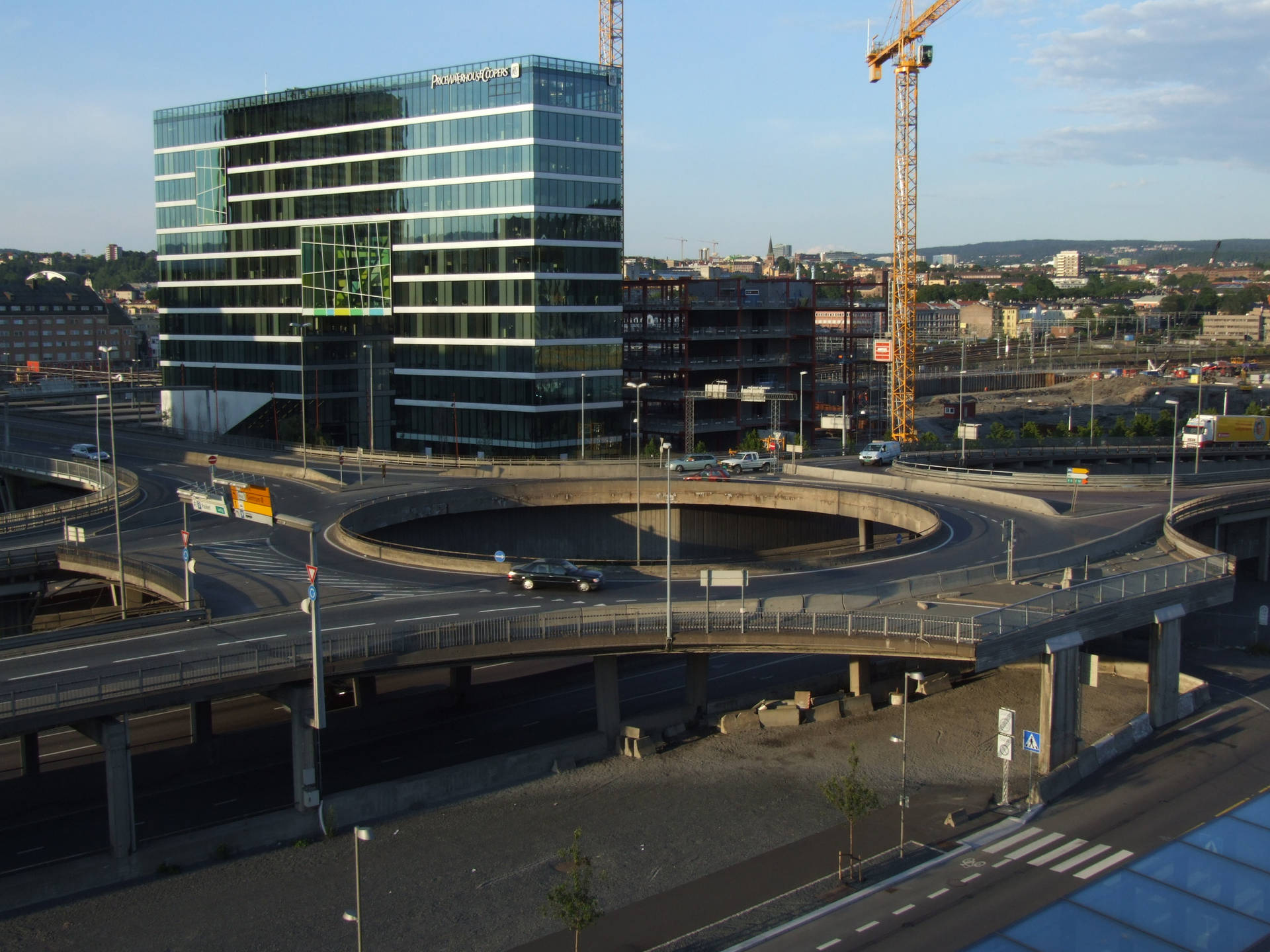 Oslo Circle Skyway City Background