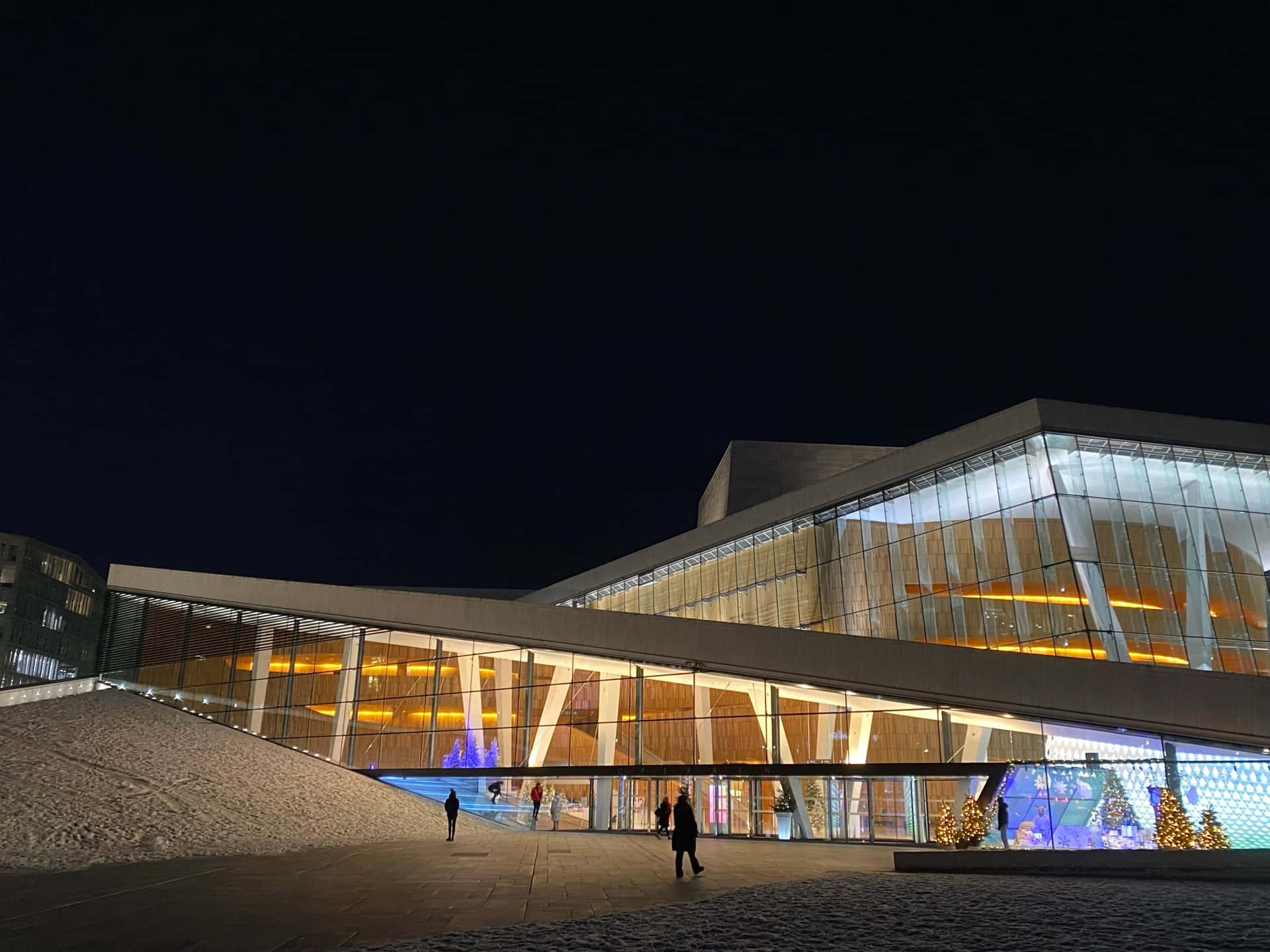 Oslo Opera House At Night