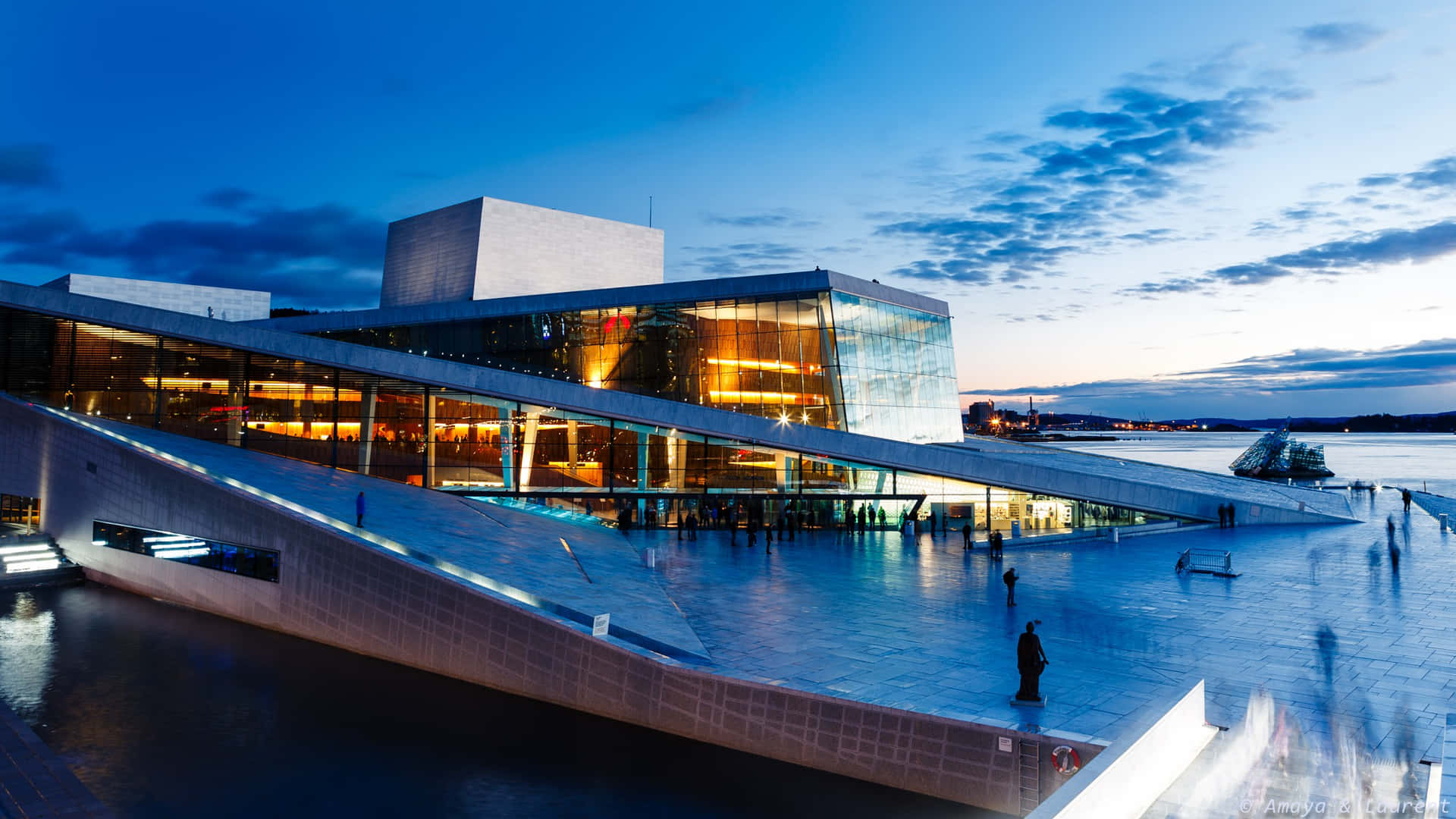 Oslo Opera House In The Evening