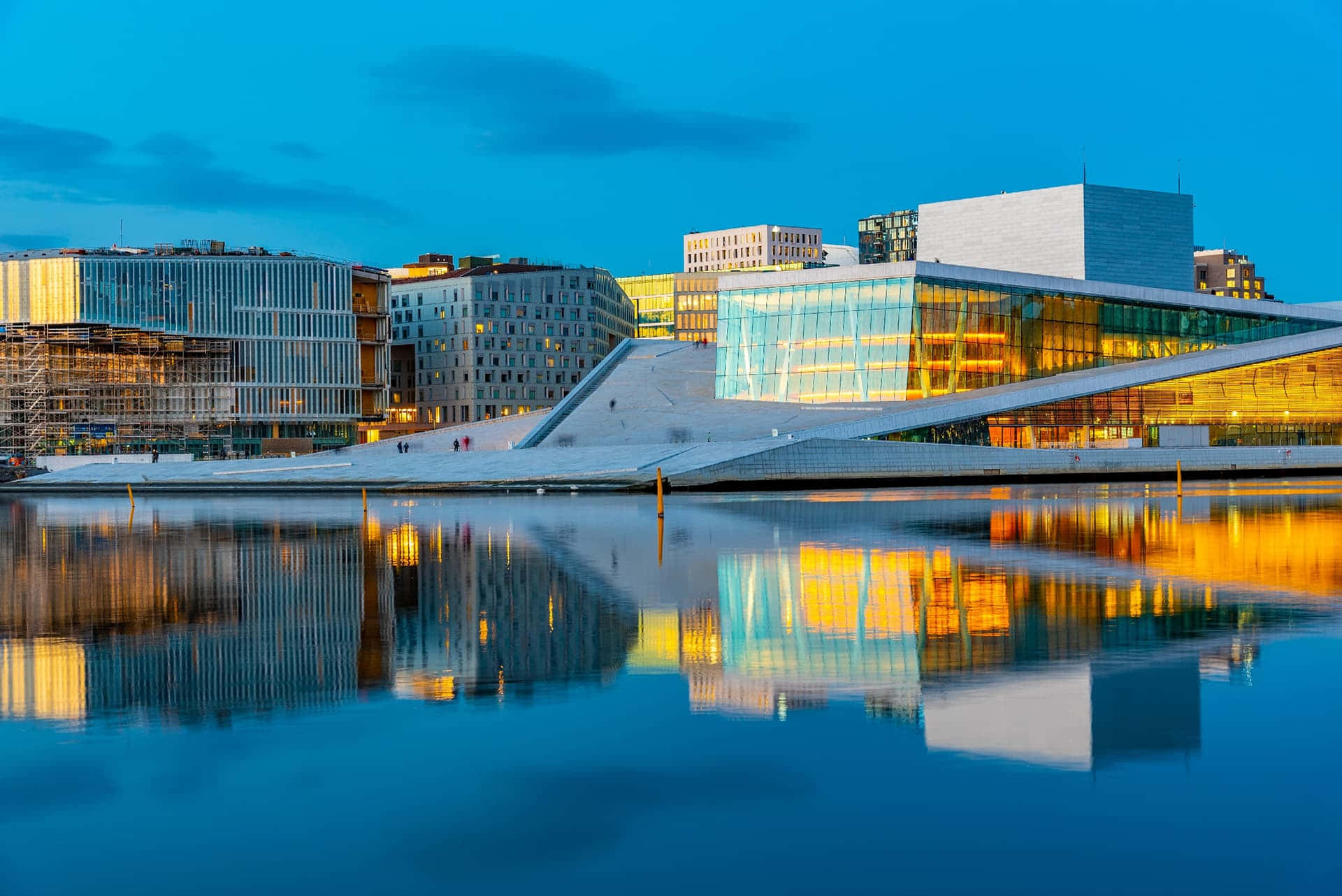 Oslo Opera House With Reflection