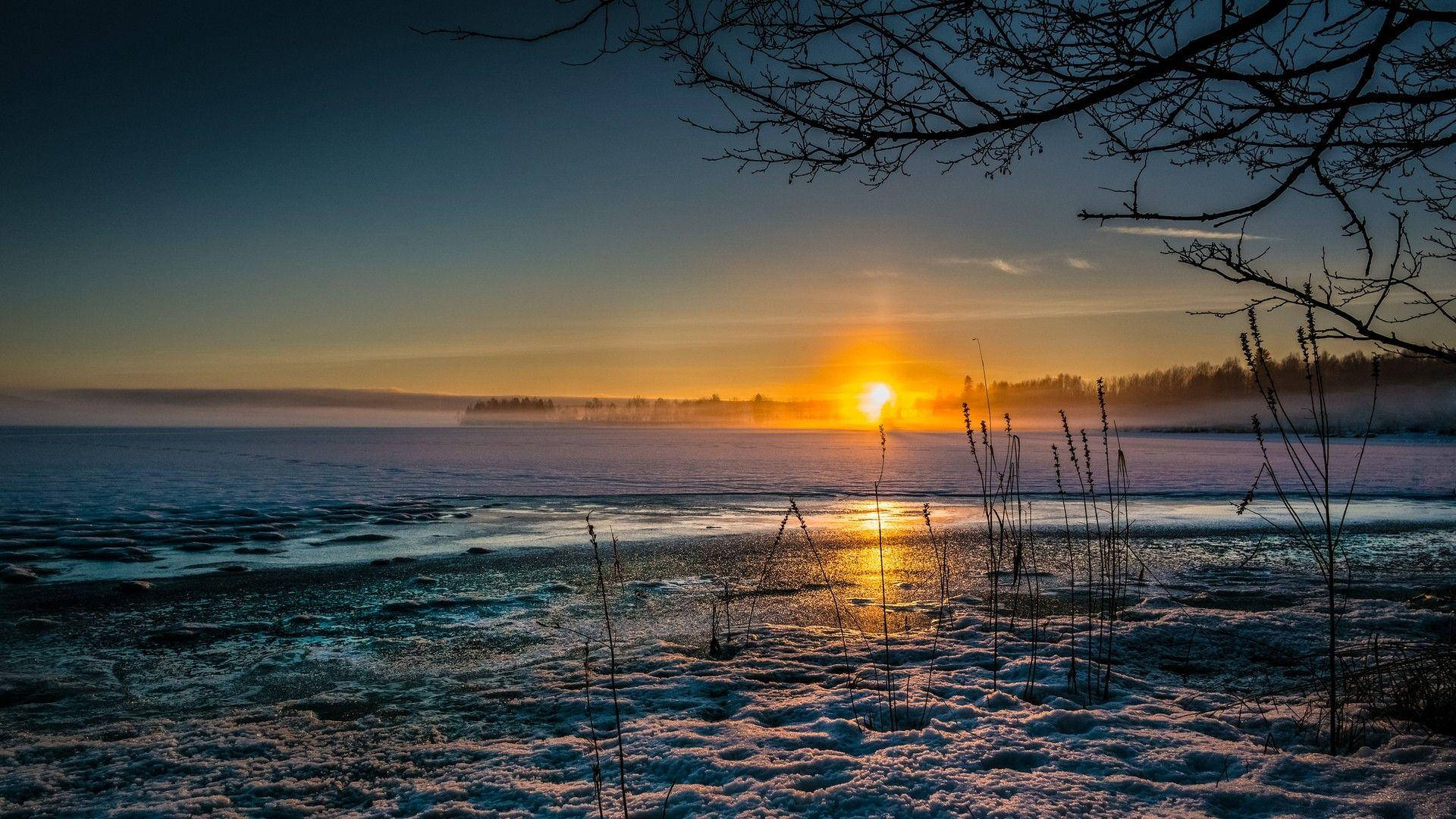 Oslo Snow Beach Background