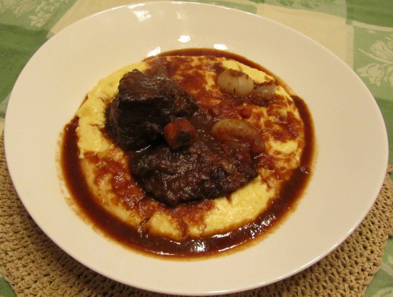 Osso Buco With Polenta Background