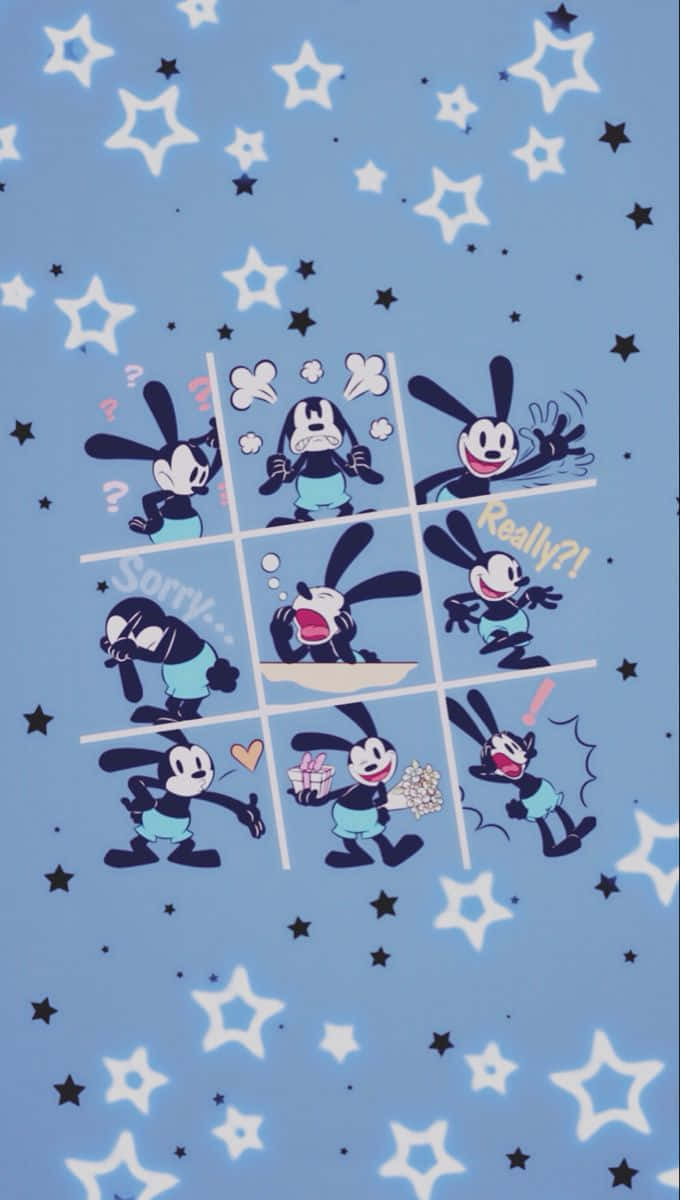 Oswald The Lucky Rabbit Comic Strip Style Background