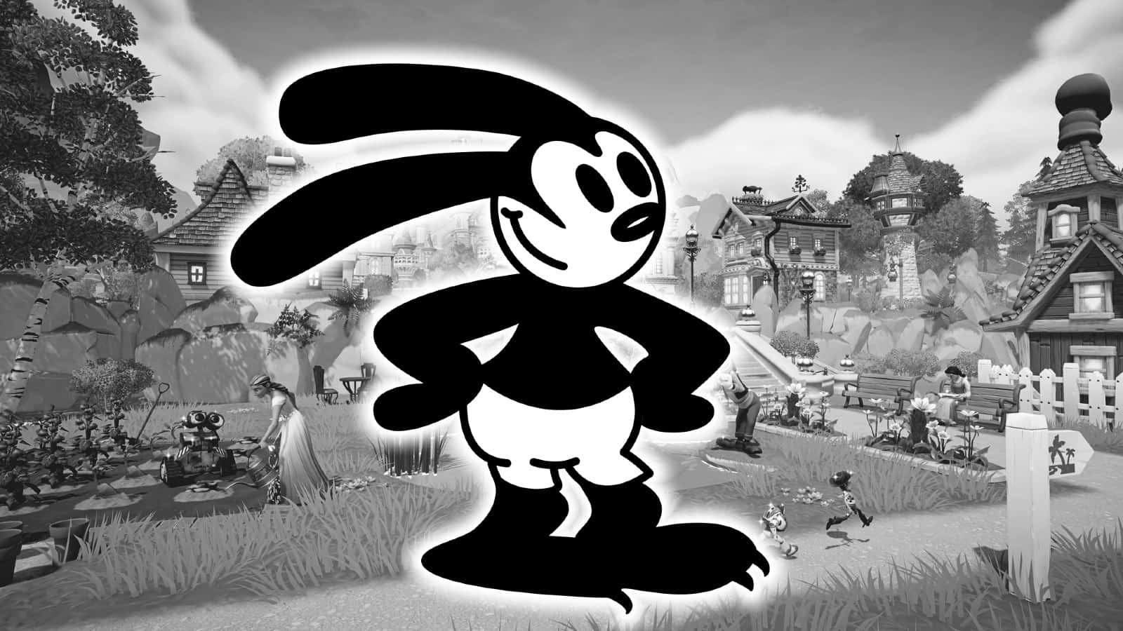 Oswald The Lucky Rabbit In Game World Background